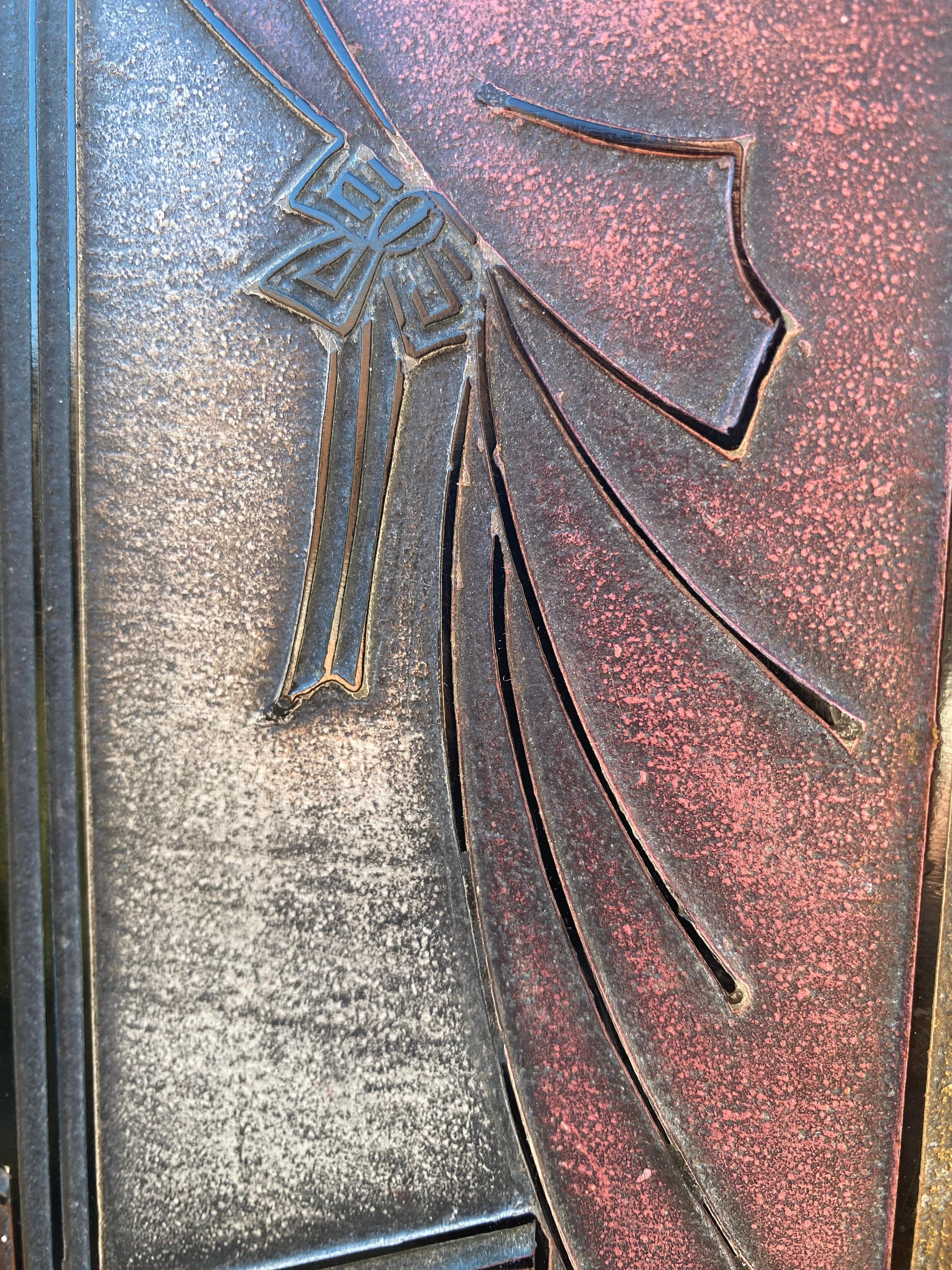 Panel lacado tallado Coromandel negro de exportación china de los años 70 por Zhongkun en venta 9
