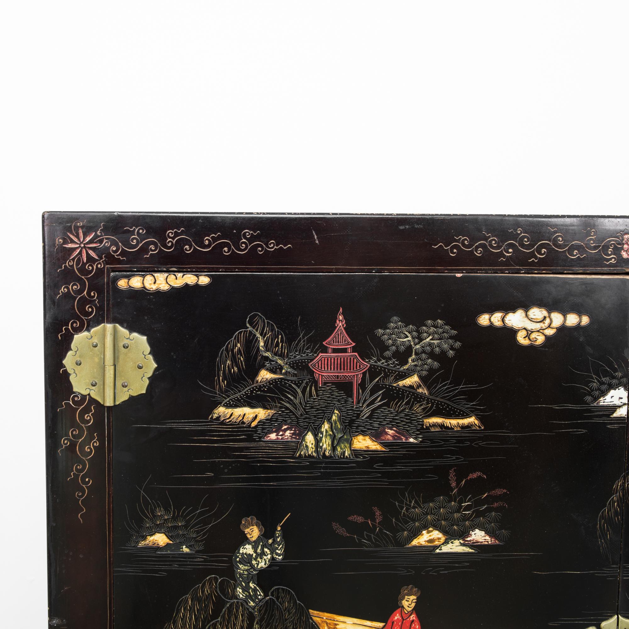 Late 20th Century 1970s Chinese Wood Patinated Buffet