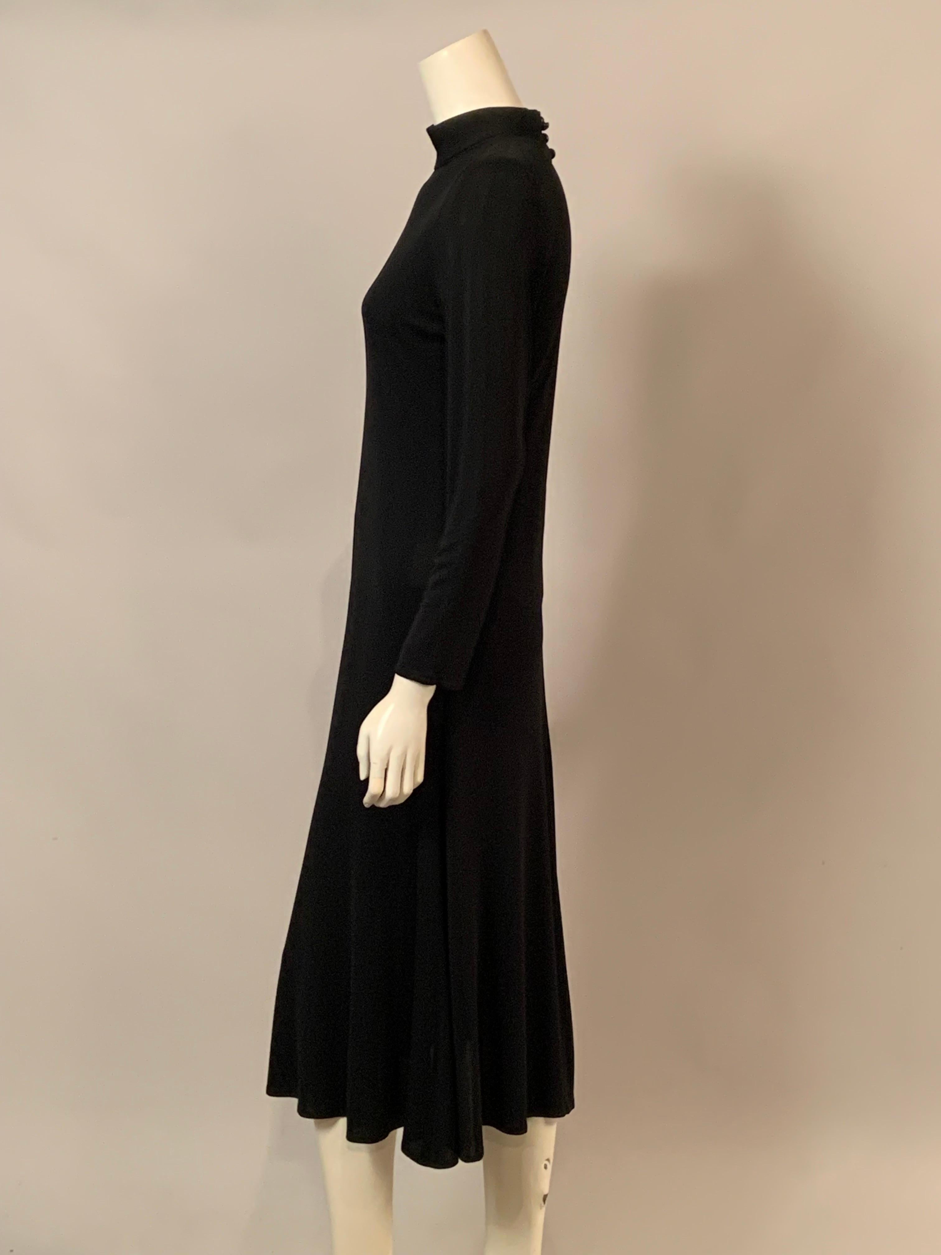 1970's Chloe by Karl Lagerfeld Little Black Dress In Excellent Condition In New Hope, PA