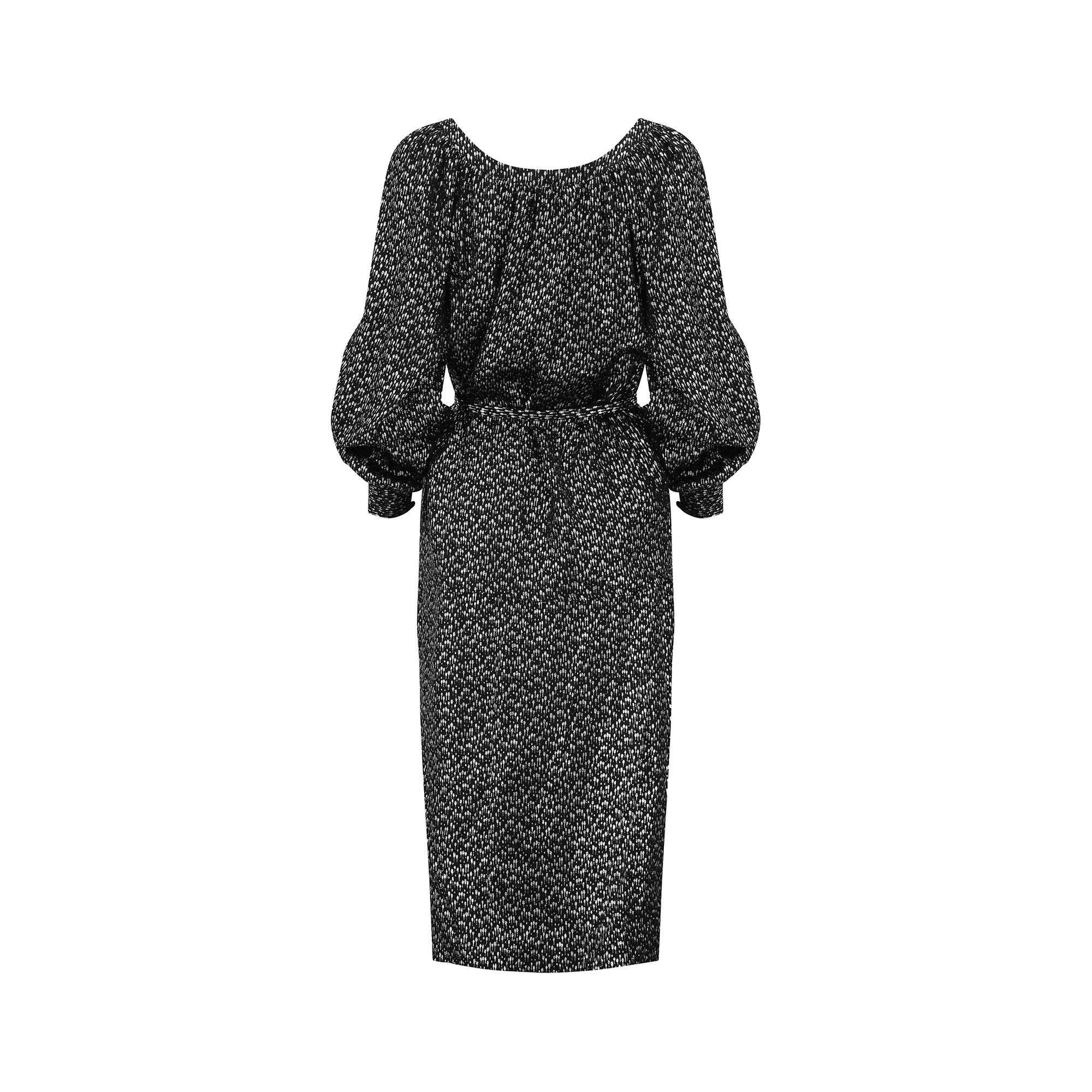 1970s Christian Dior Black and Silver Lame Skirt Suit (4 pieces) Excellent état - En vente à London, GB