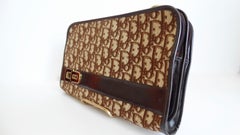 1970s Christian Dior Brown Monogram Canvas Bag