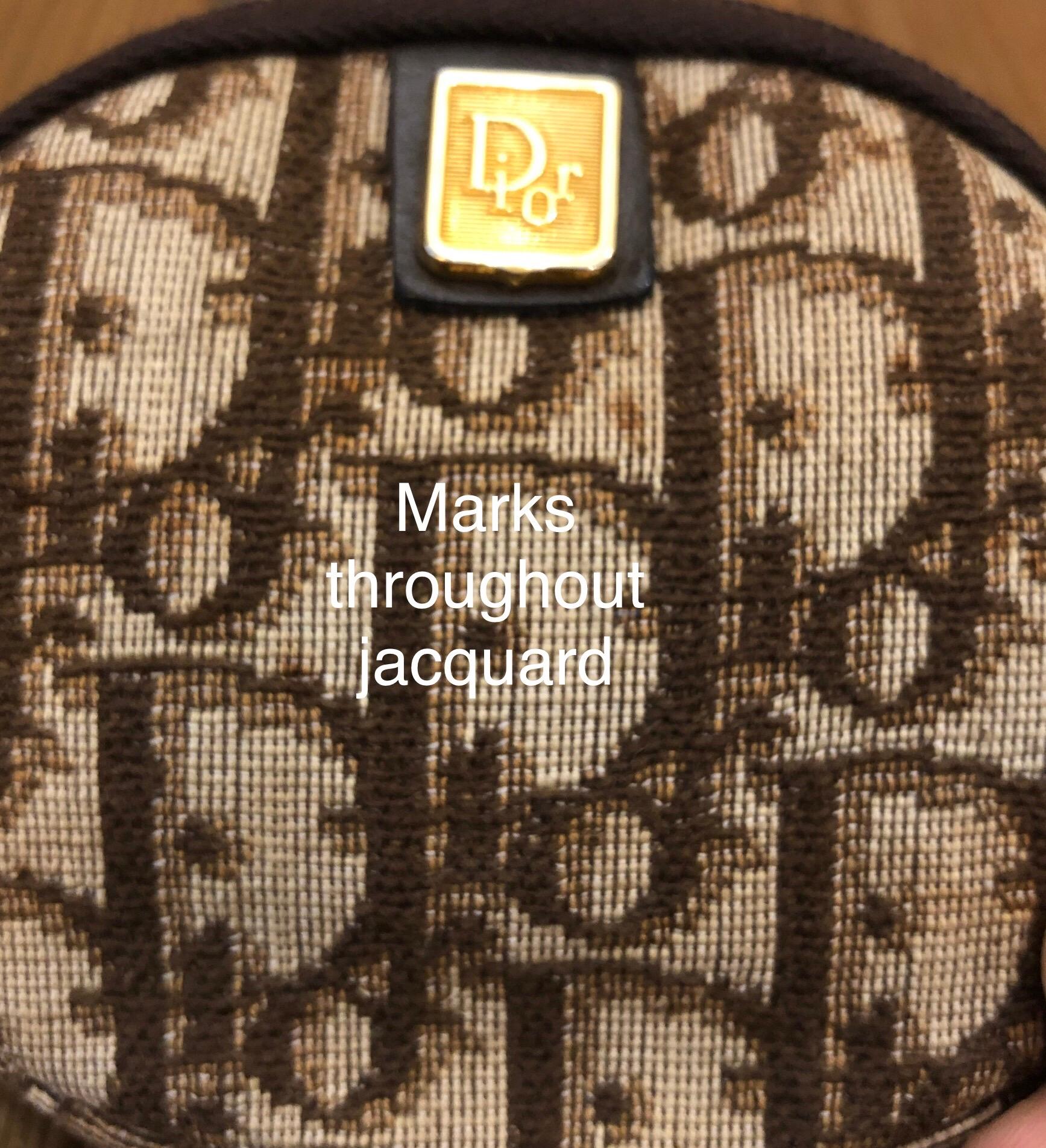 1970s CHRISTIAN DIOR Brown Trotter Jacquard Coin Pouch (Modified) 2