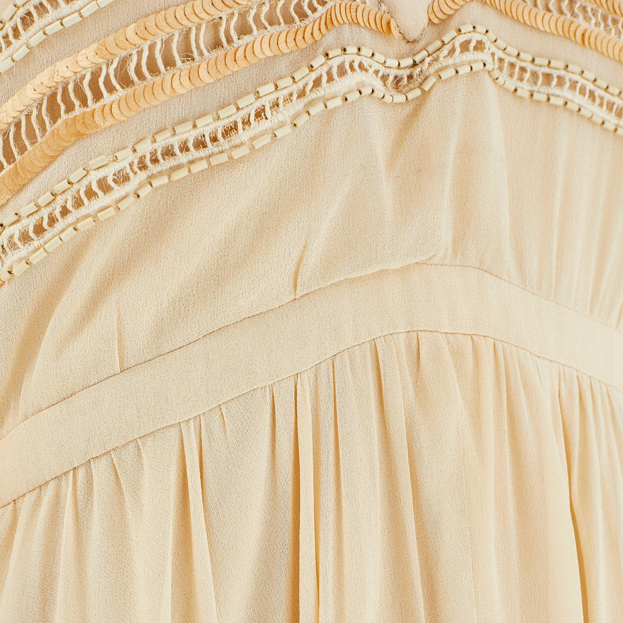Vestido midi de seda con lentejuelas de color caramelo de Christian Dior de los años 70 en Excelente estado para la venta en London, GB