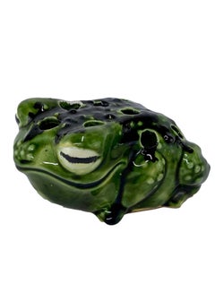 1970s Christian Dior Green Ceramic Frog Shaped Vintage Flower Frog