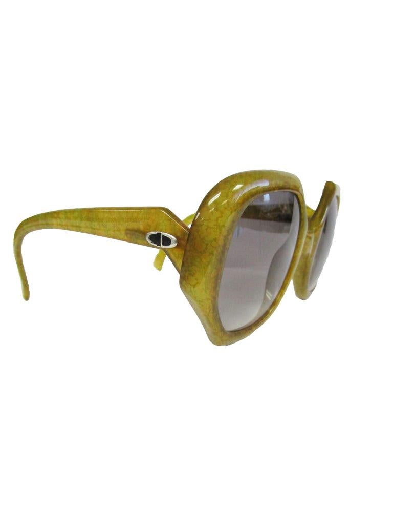 Brown 1970's Christian Dior “Jasper”  Sunglasses 2031 For Sale
