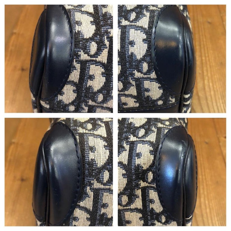 Christian Dior Trotter Jacquard Mini Bostonbag Handbag Black Vintage Old  turmxz