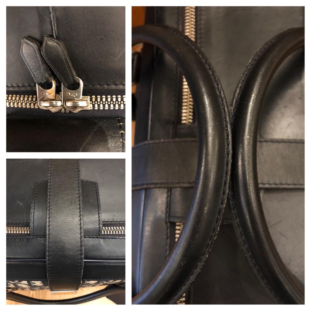 1970er Christian Dior Marineblauer Trotter-Jacquard-Anzug mit weicher Seite Größe 50 5