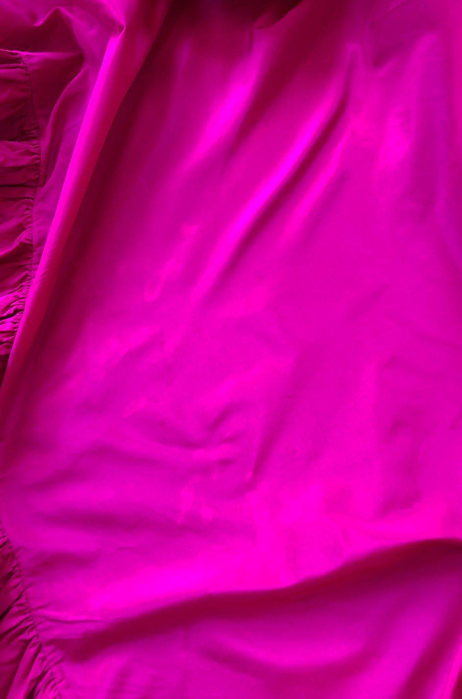 1970s Christian Dior Silk Pink Fuschia Ruffled Evening Cape or Shawl 4
