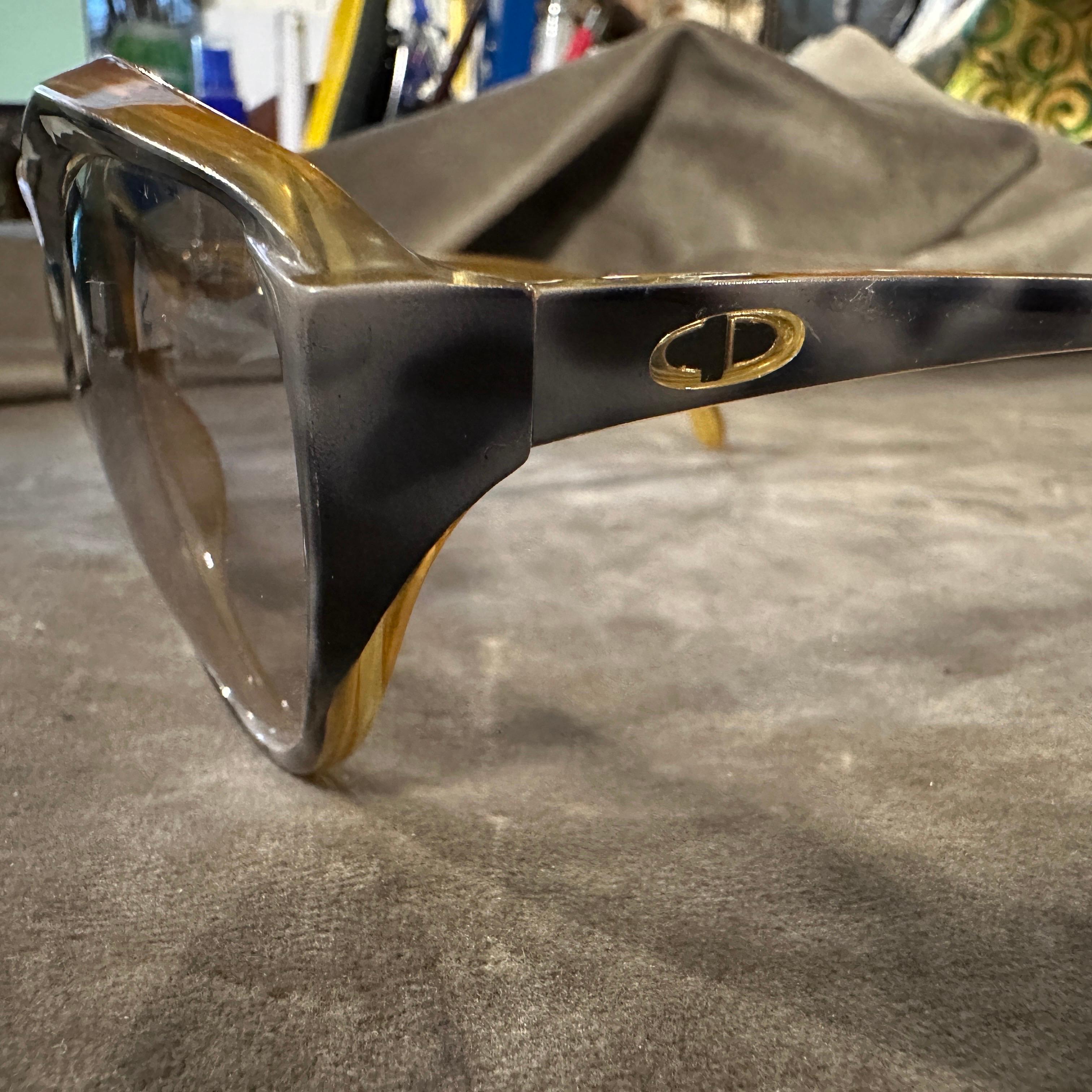 Lunettes de soleil surdimensionnées Christian Dior Vintage des années 1970 en vente 4