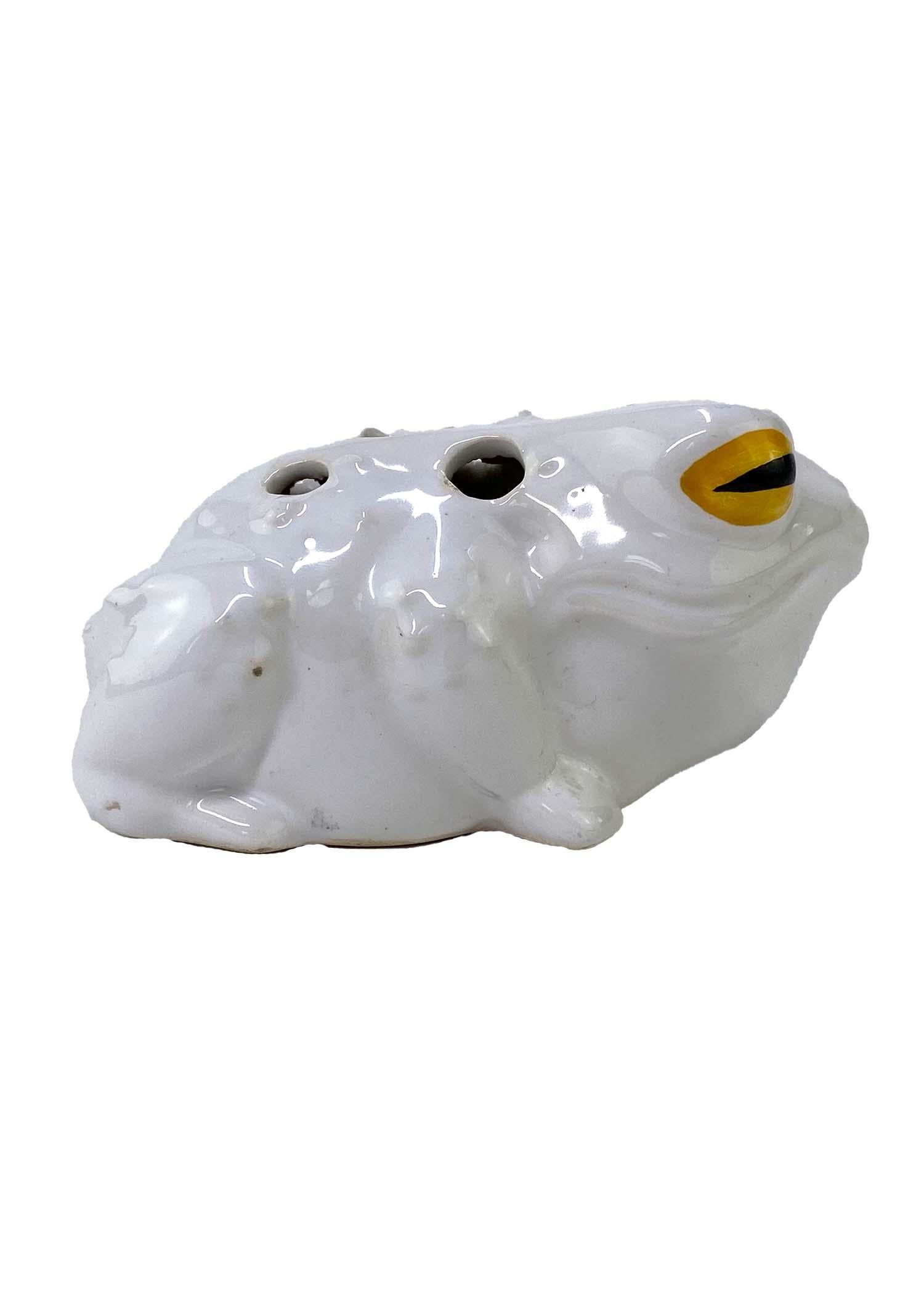 porcelain frog toilet paper dispenser