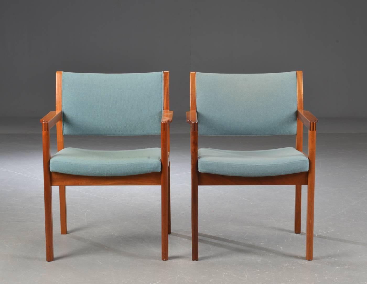 Danish 1970s Christian Hvidt Set of Four Armchairs in Mahogany - Choice of Upholstery For Sale