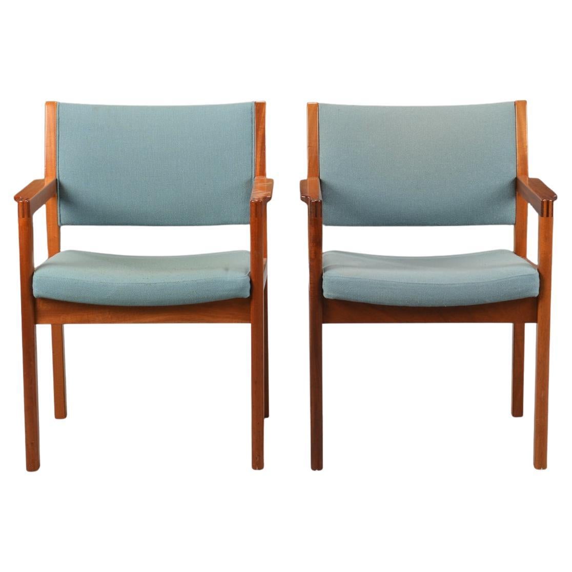 Set di due poltrone danesi in mogano di Christian Hvidt degli anni '70 in vendita