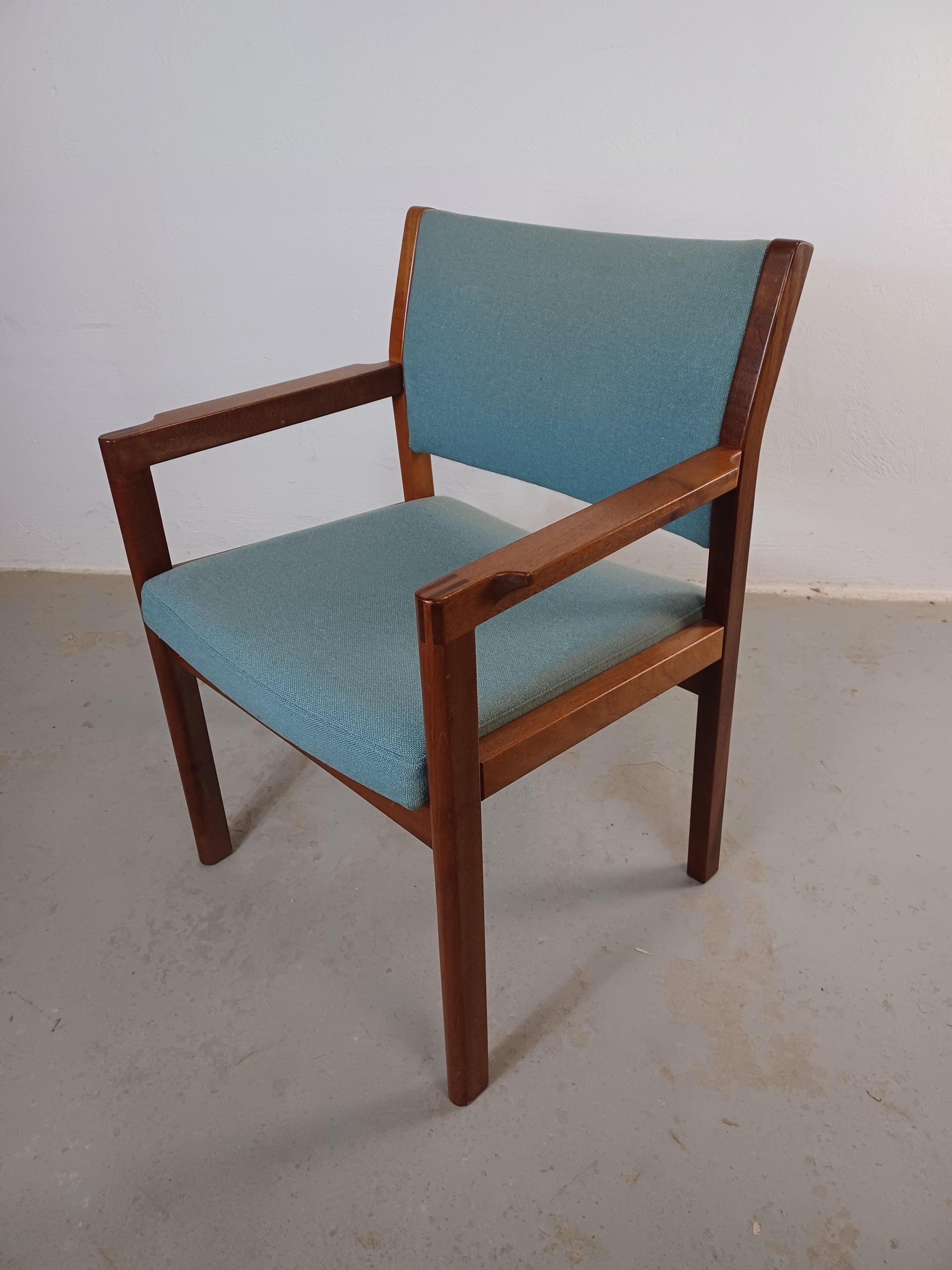 1970s Christian Hvidt Set of Two Restored Danish Armchairs in Mahogany (Dänisch) im Angebot
