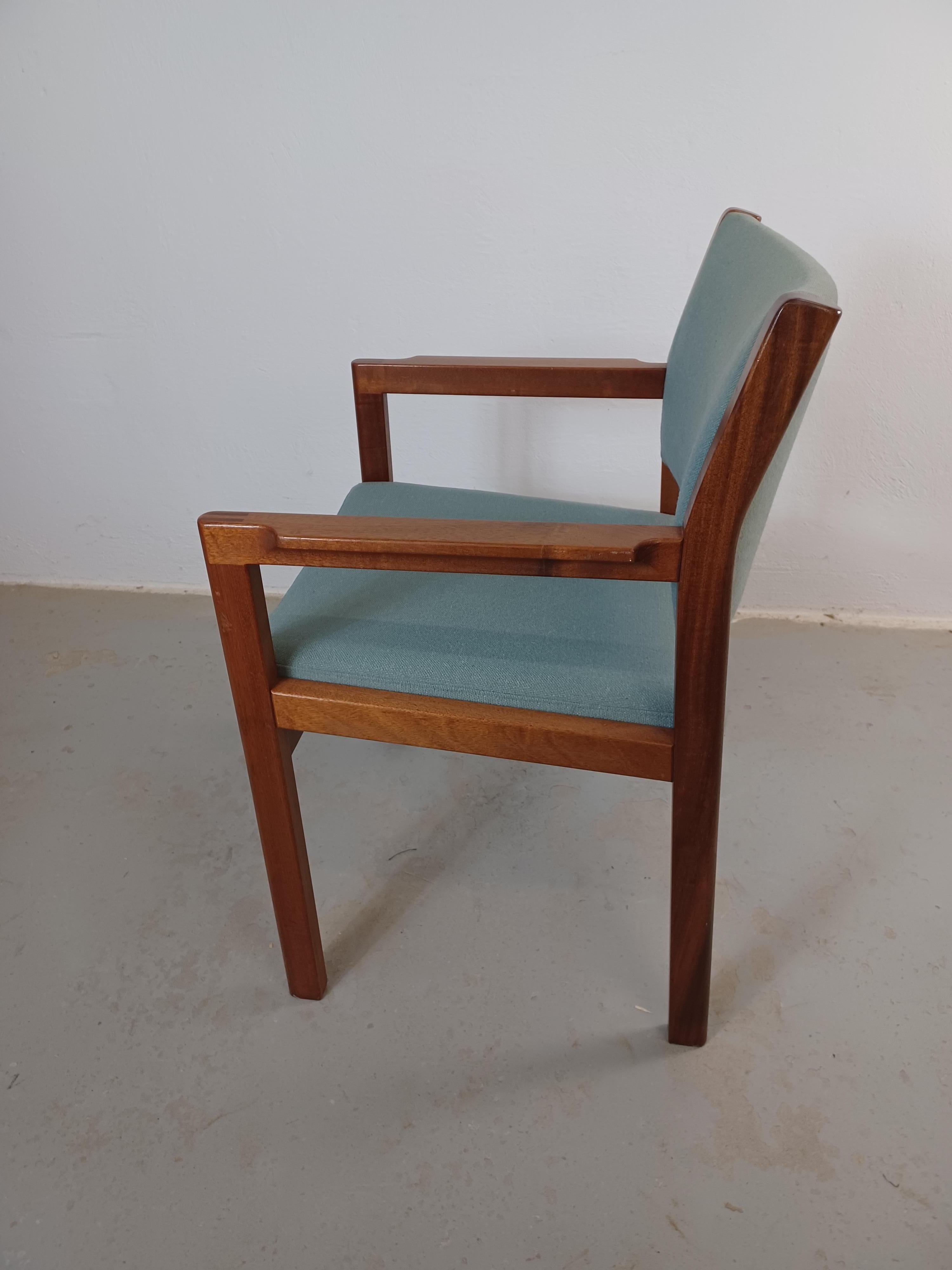 1970s Christian Hvidt Set of Two Restored Danish Armchairs in Mahogany im Zustand „Hervorragend“ im Angebot in Knebel, DK