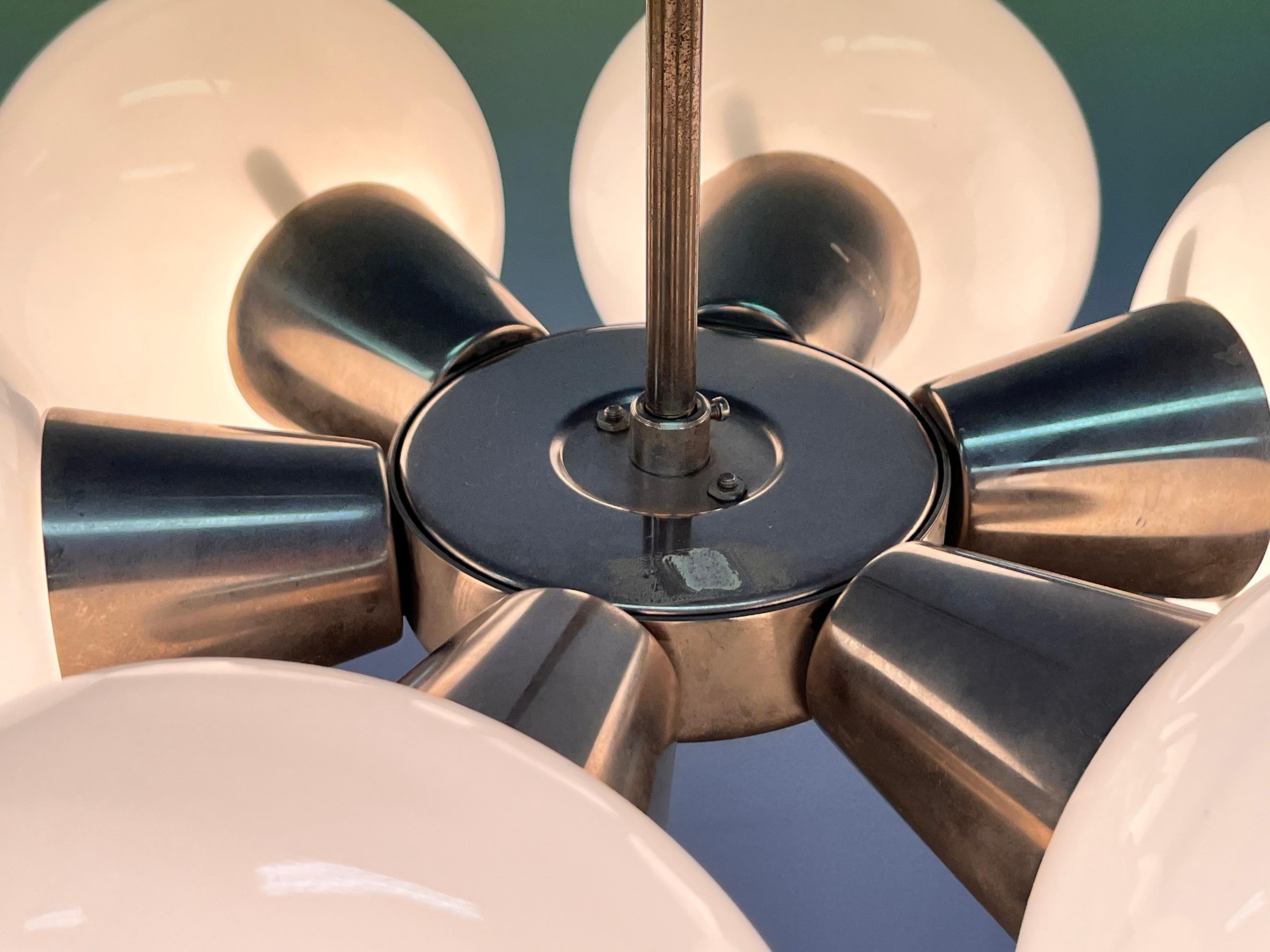 Colgante cromado de 6 llamas de los años 70 