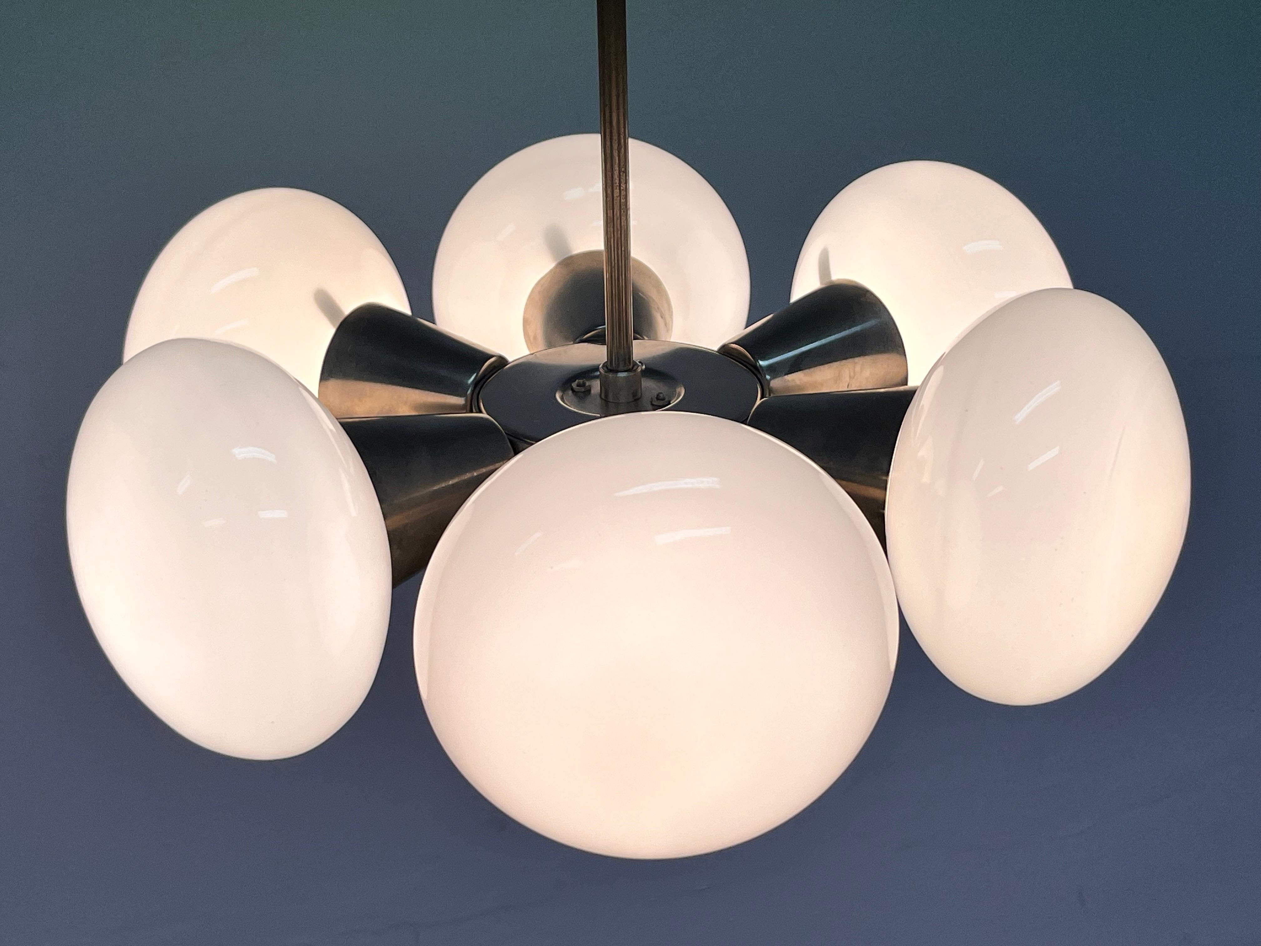 Colgante cromado de 6 llamas de los años 70 