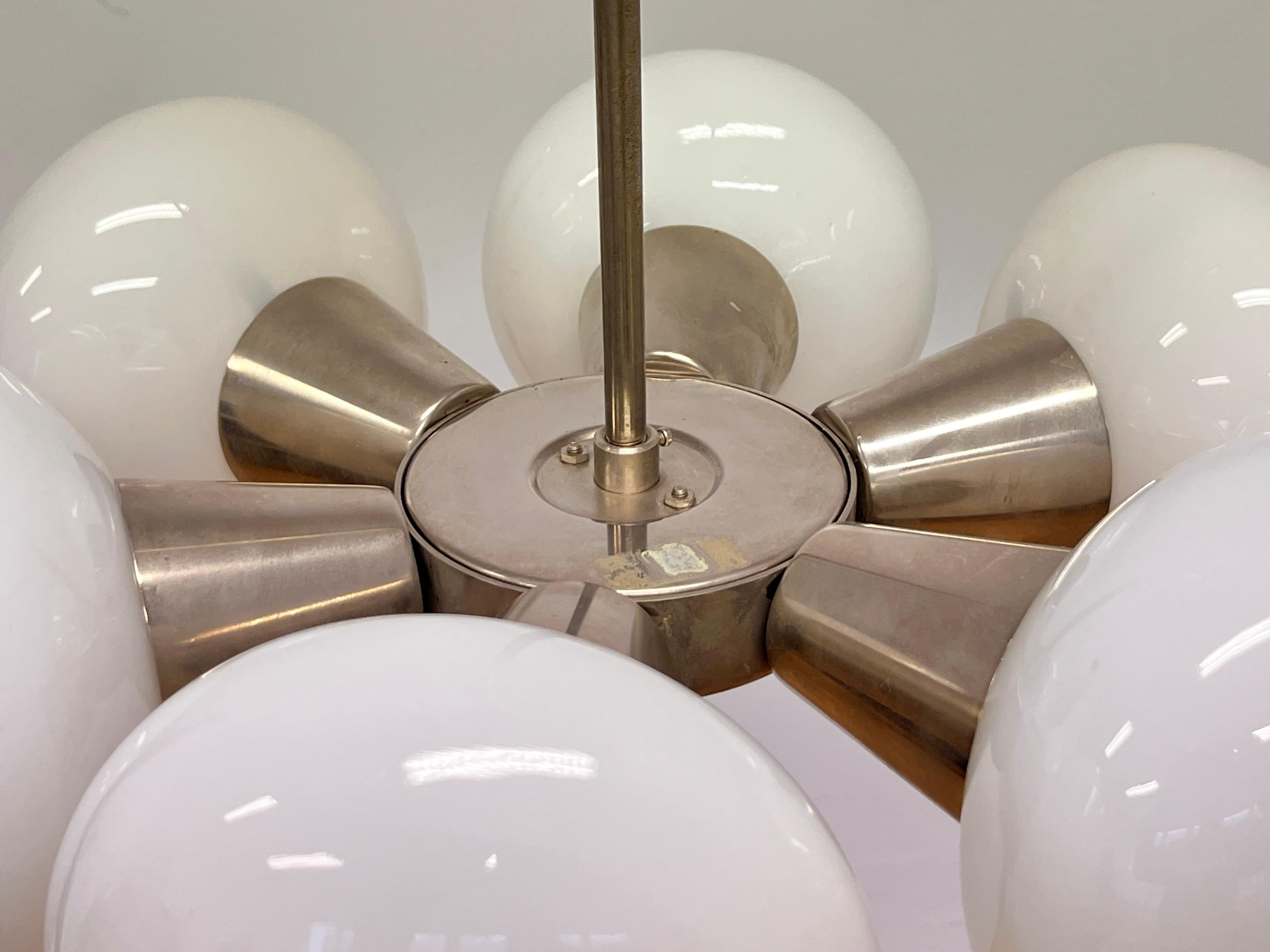 Colgante cromado de 6 llamas de los años 70 