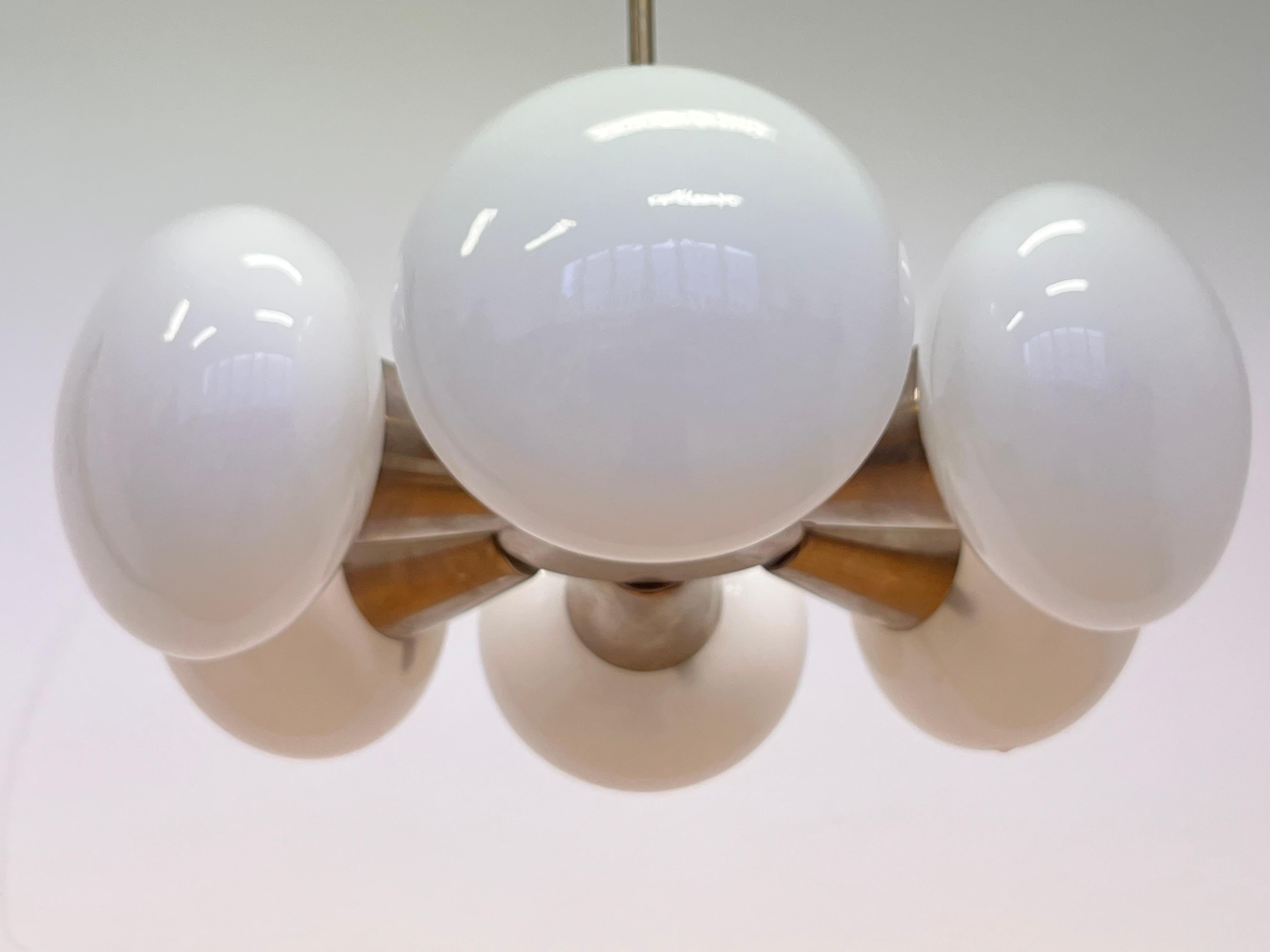 Colgante cromado de 6 llamas de los años 70 