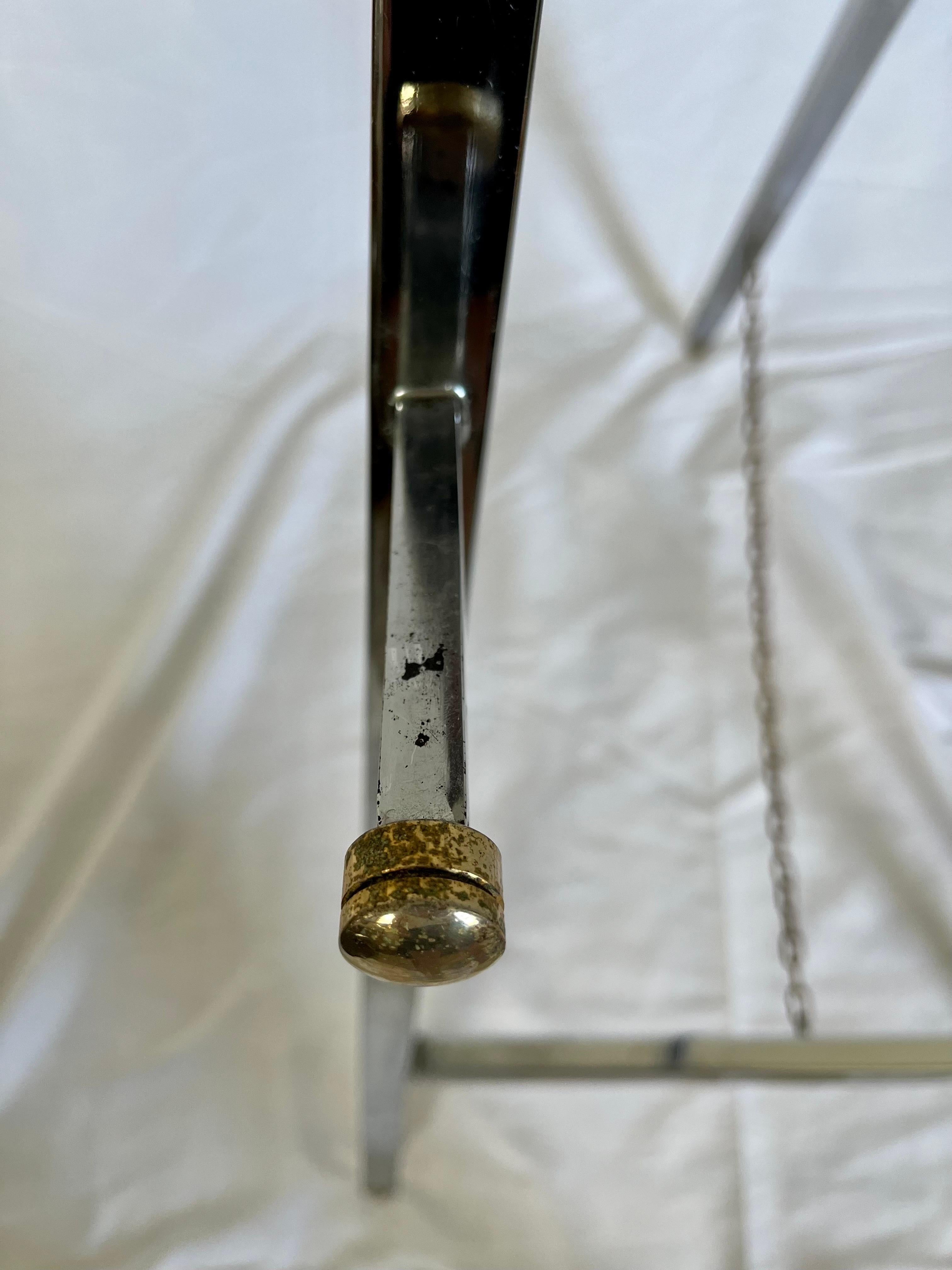 20th Century 1970s Chrome and Brass Easel Italy