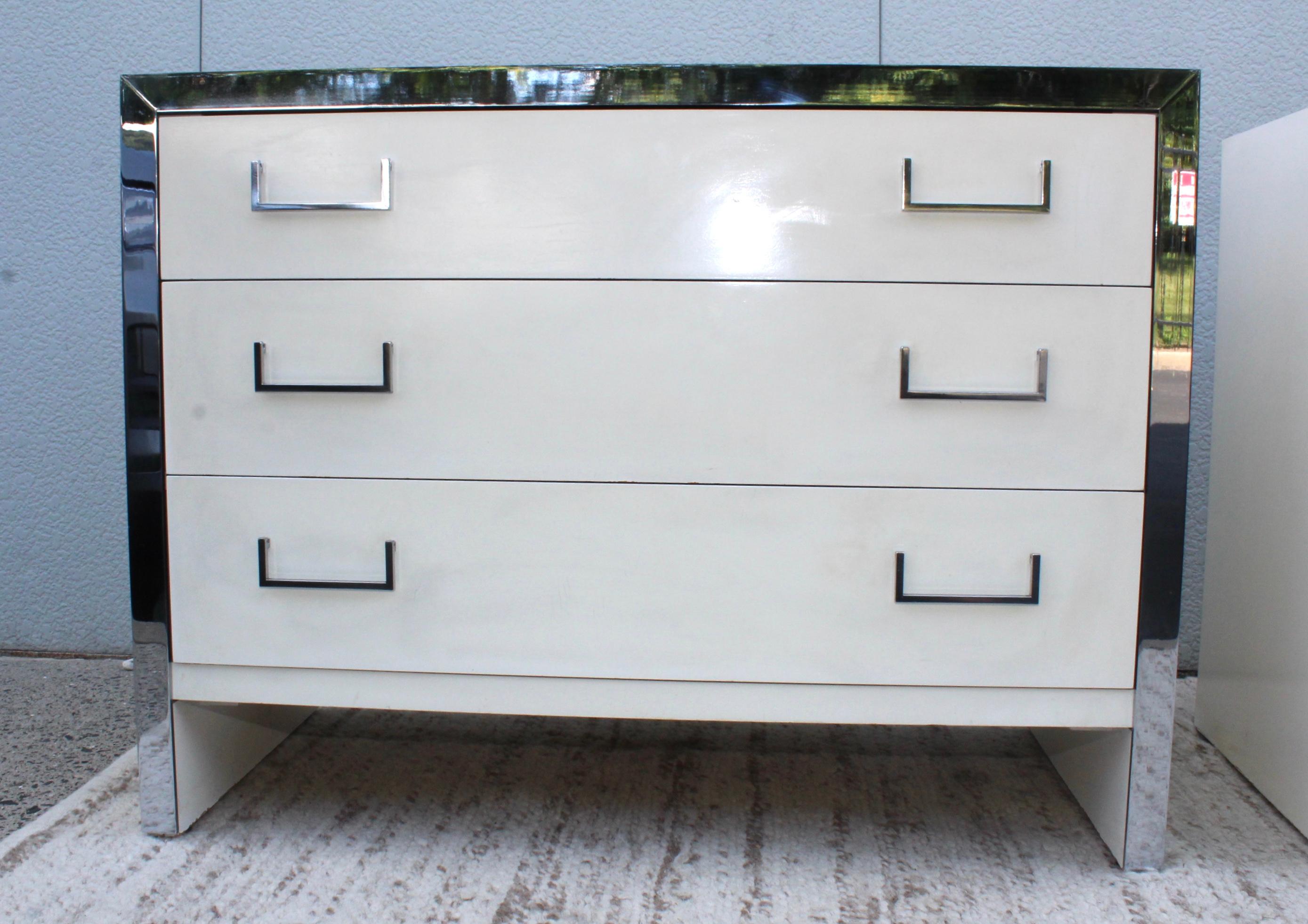 1970s Chrome and Lacquer Mid-Century Modern Dressers by John Stuart 2