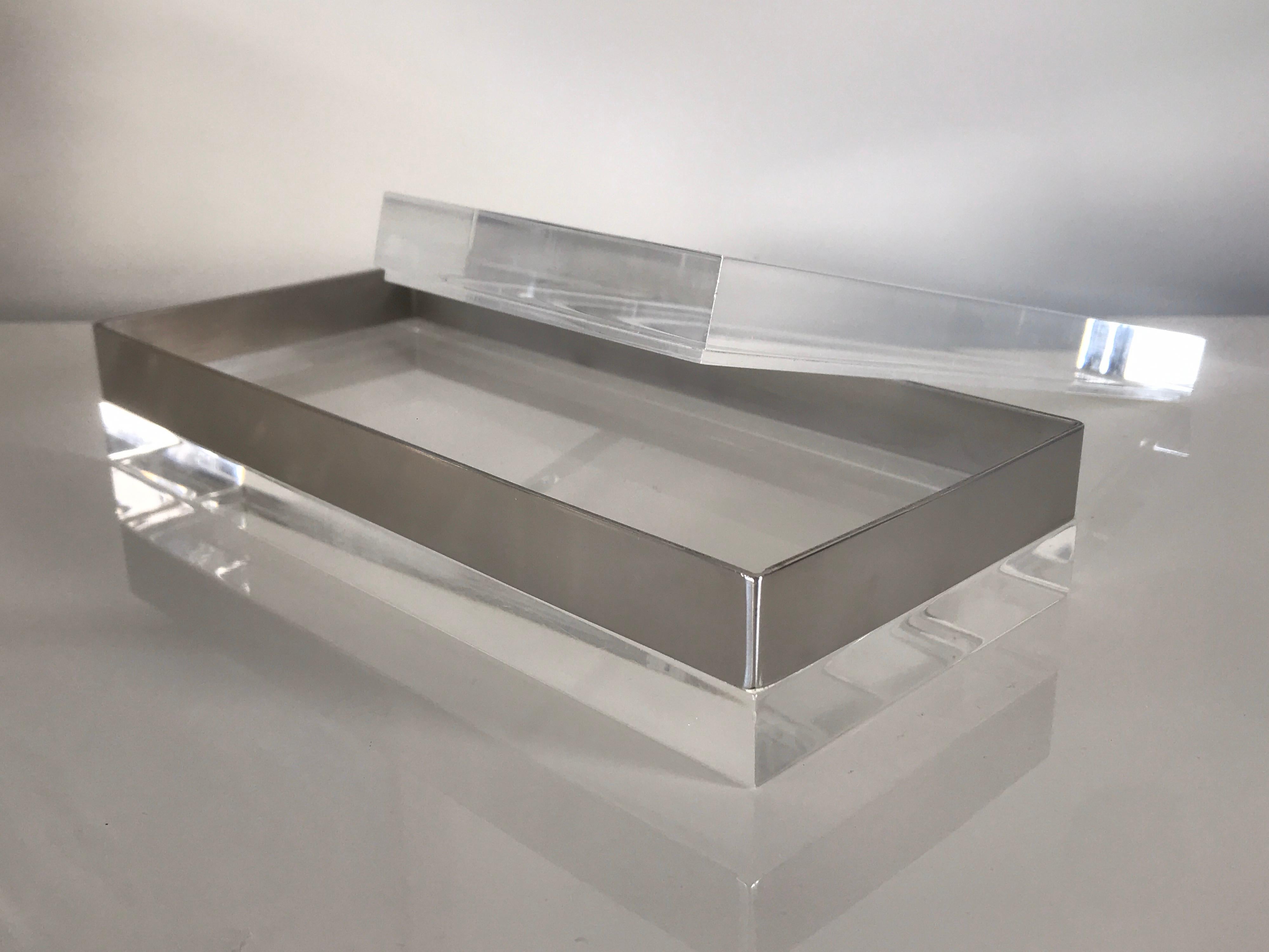 1970s Chrome and Lucite Box 4