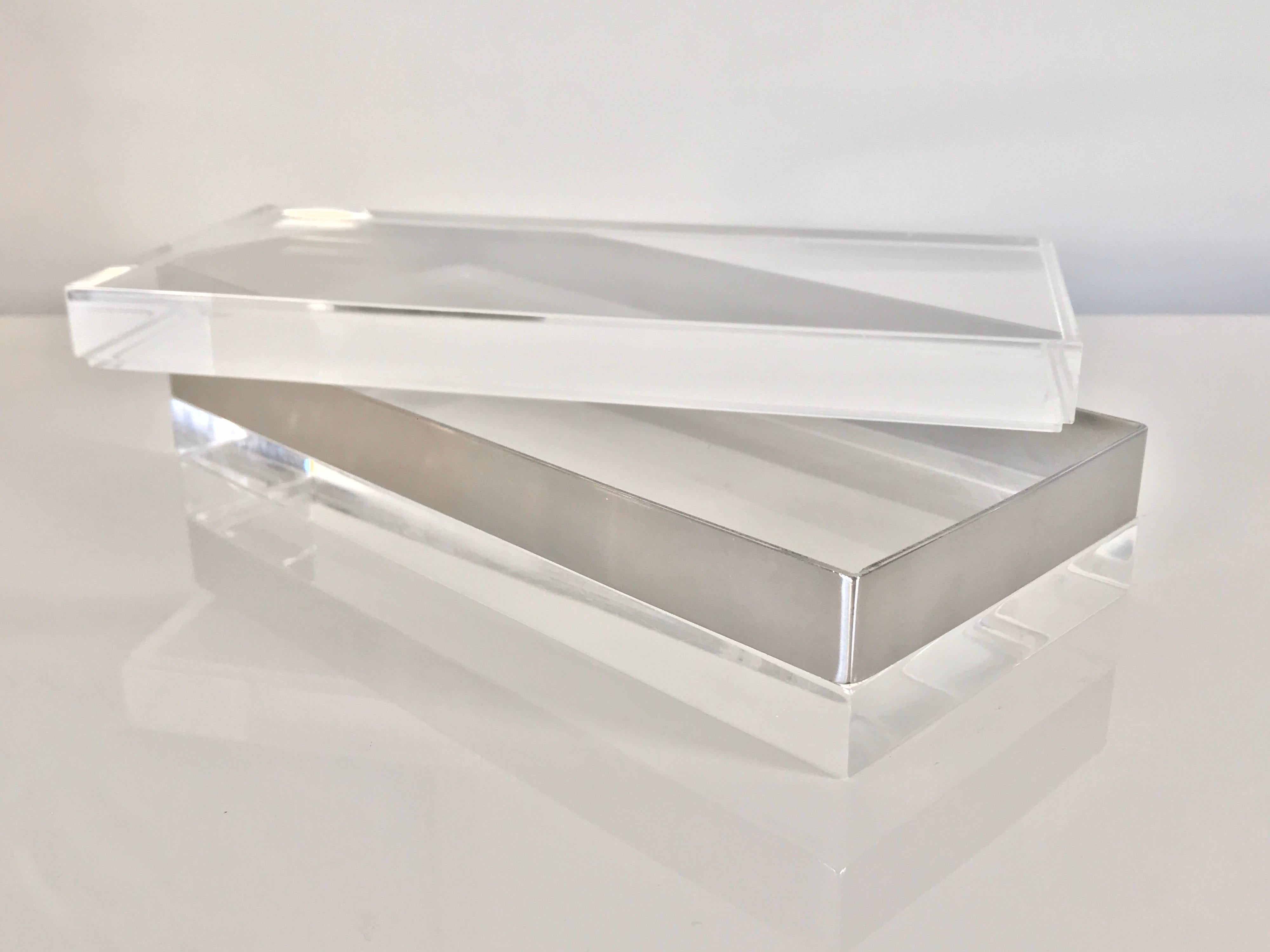 1970s Chrome and Lucite Box 3