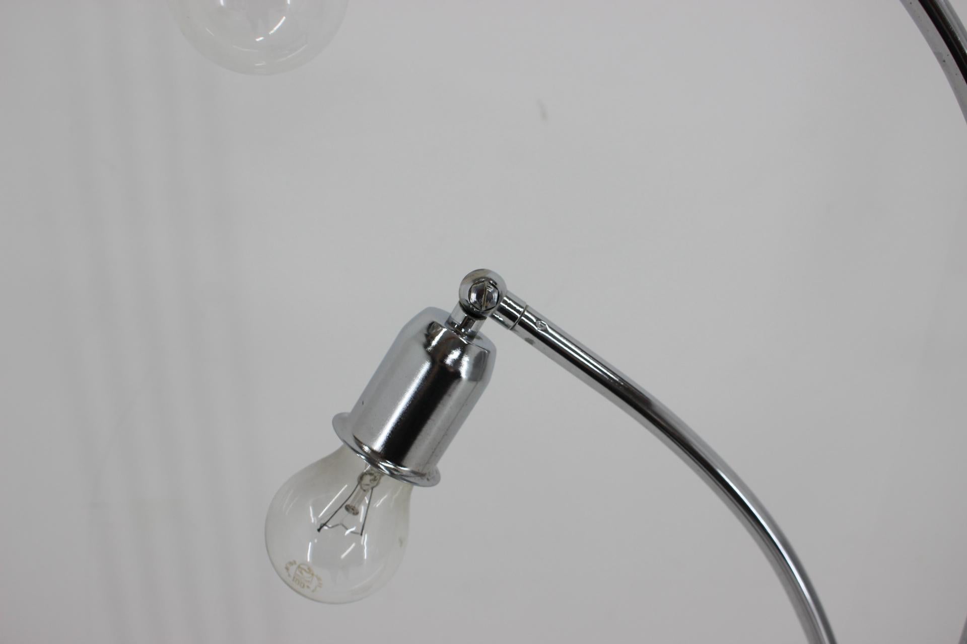 1970s Chrome and Marble Floor Lamp, Italy For Sale 3