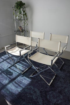 1970s Chrome And White Leather Chairs Attributed To Robert Kjer Jakobsen