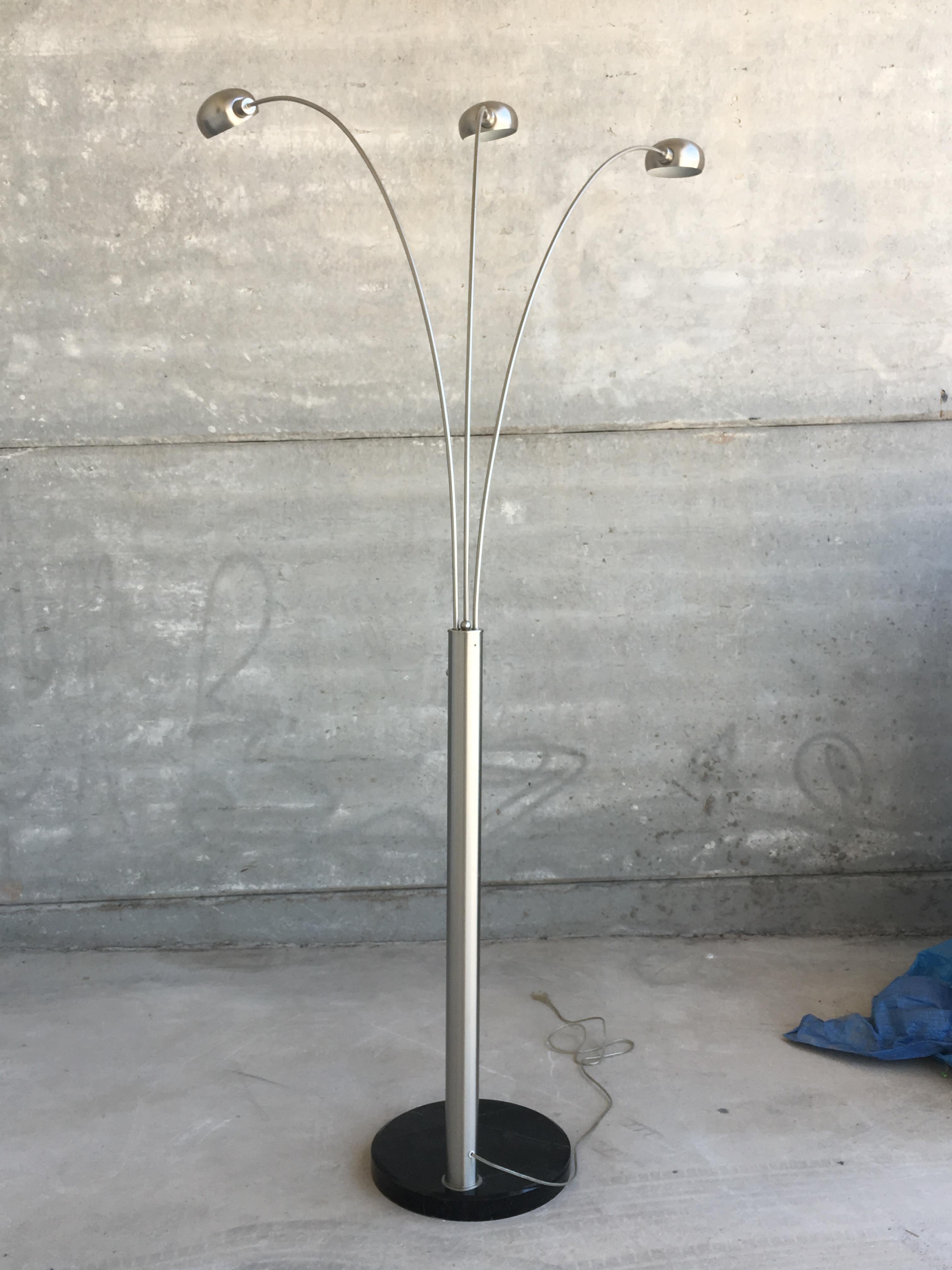 chrome arched floor lamp