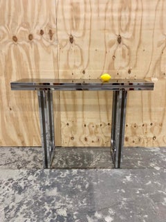 1970s Chrome Brass Console