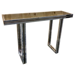 1970s Chrome Brass Console