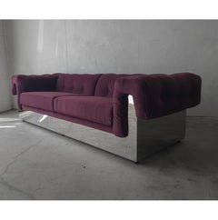 1970s Chrome Clad Sofa by Milo Baughman for Thayer Coggin