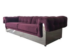 1970s Chrome Clad Sofa by Milo Baughman for Thayer Coggin
