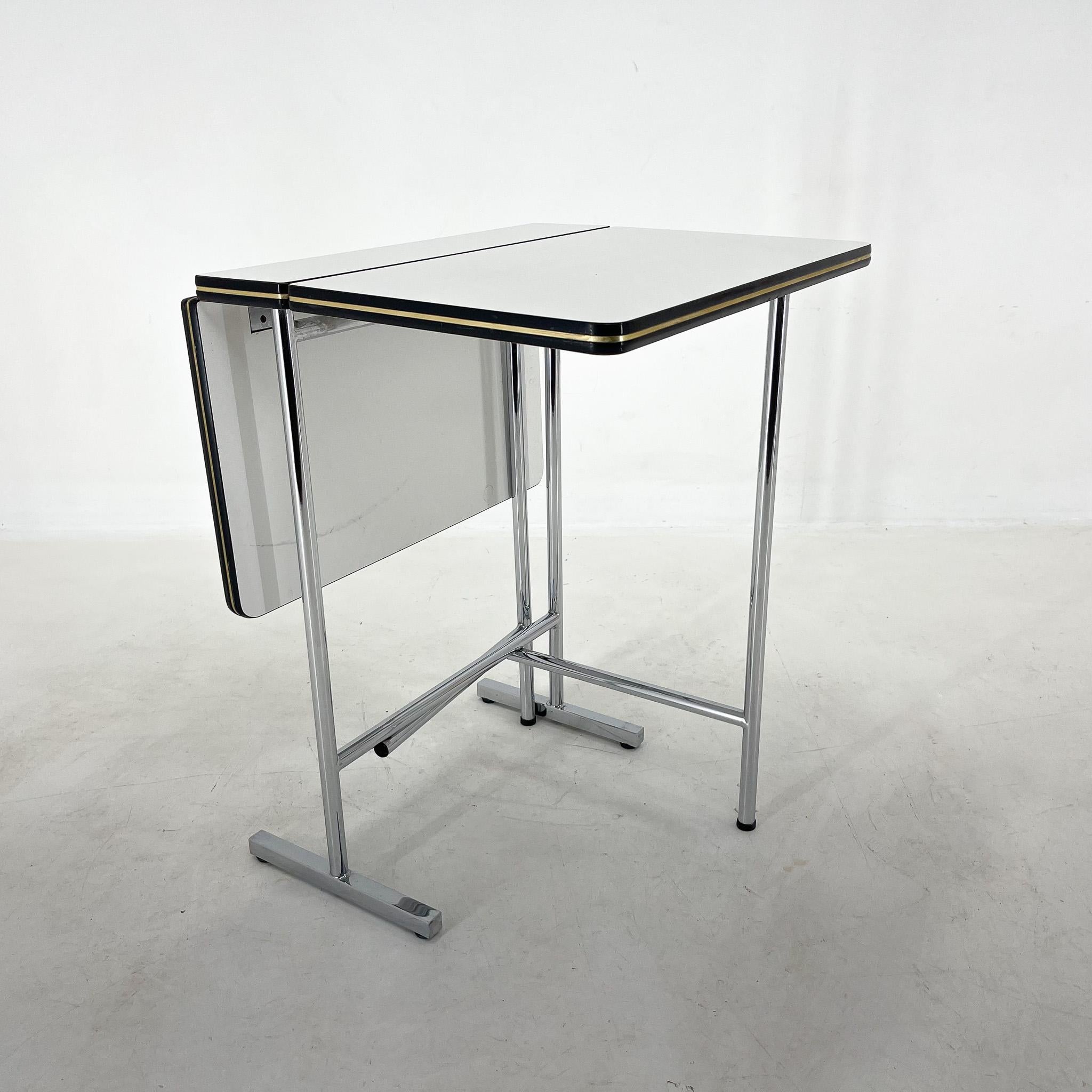 Czech 1970's Chrome & Formica Folding Table