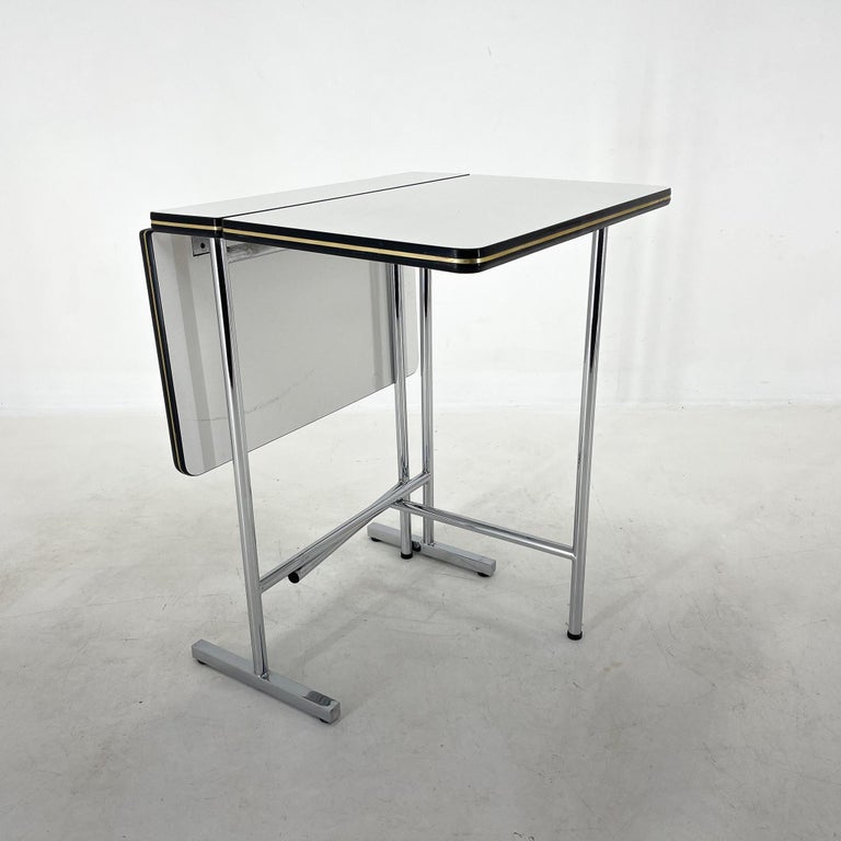 1970's Chrome and Formica Folding Table For Sale at 1stDibs