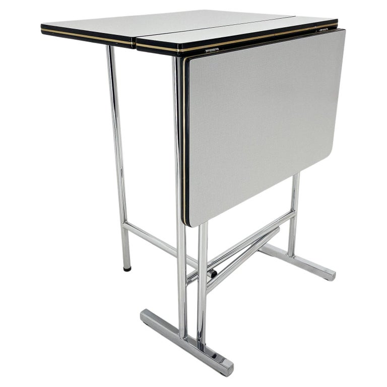 1970's Chrome and Formica Folding Table For Sale at 1stDibs