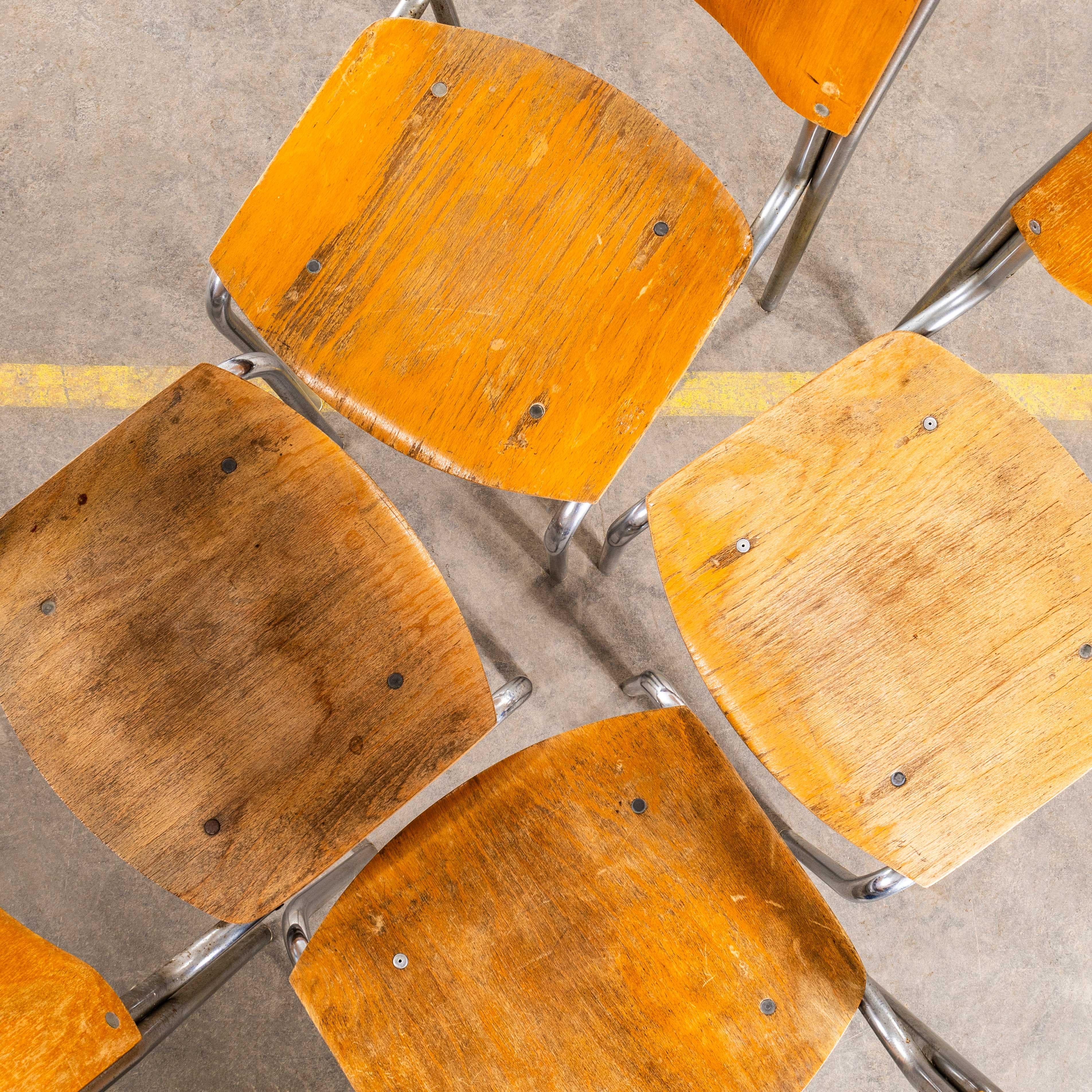 1970's Chrome Frame Stapeln Universität Esszimmerstühle im Angebot 2