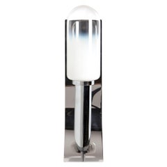 1970's Chrome & Glass Wall light Attributed to Carlo Nason