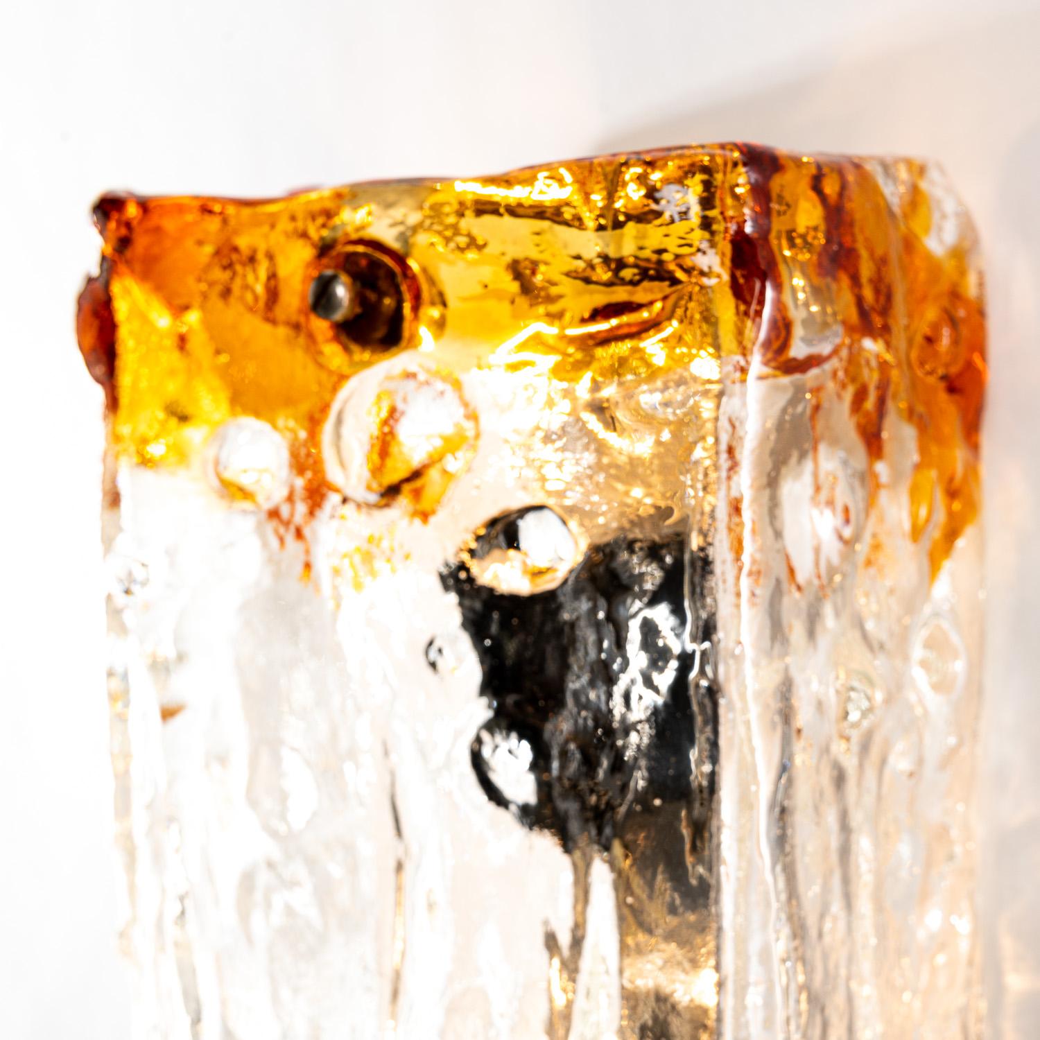 Aplique de Cromo y Cristal de 1970 Atribuido a Mazzega en venta 4