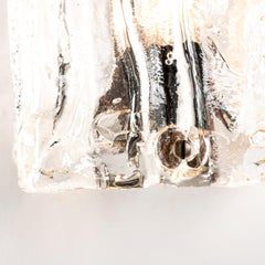 1970's Chrome & Glass Wall Light Attributed to Mazzega