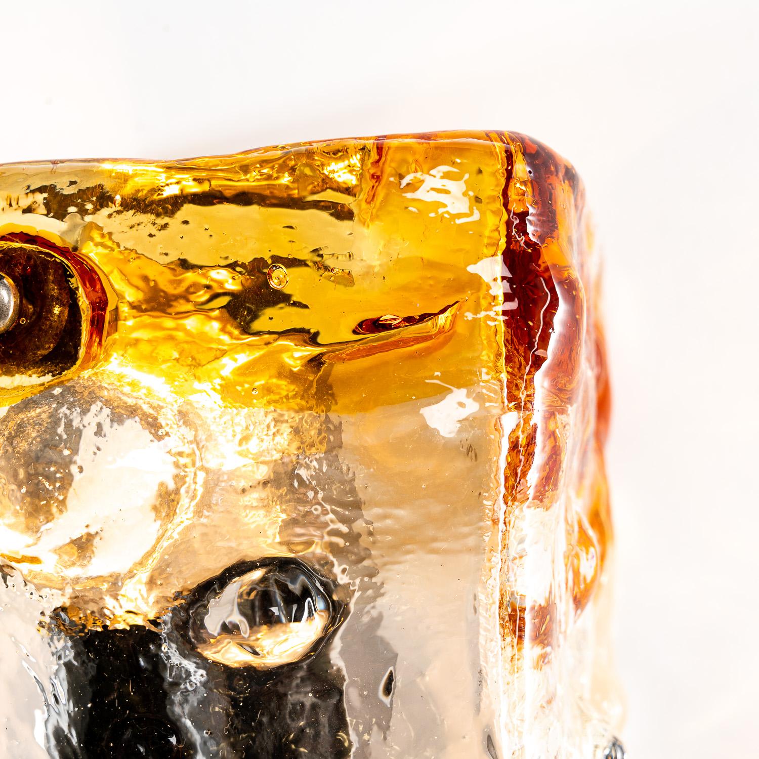 Aplique de Cromo y Cristal de 1970 Atribuido a Mazzega en Bueno estado para la venta en Schoorl, NL