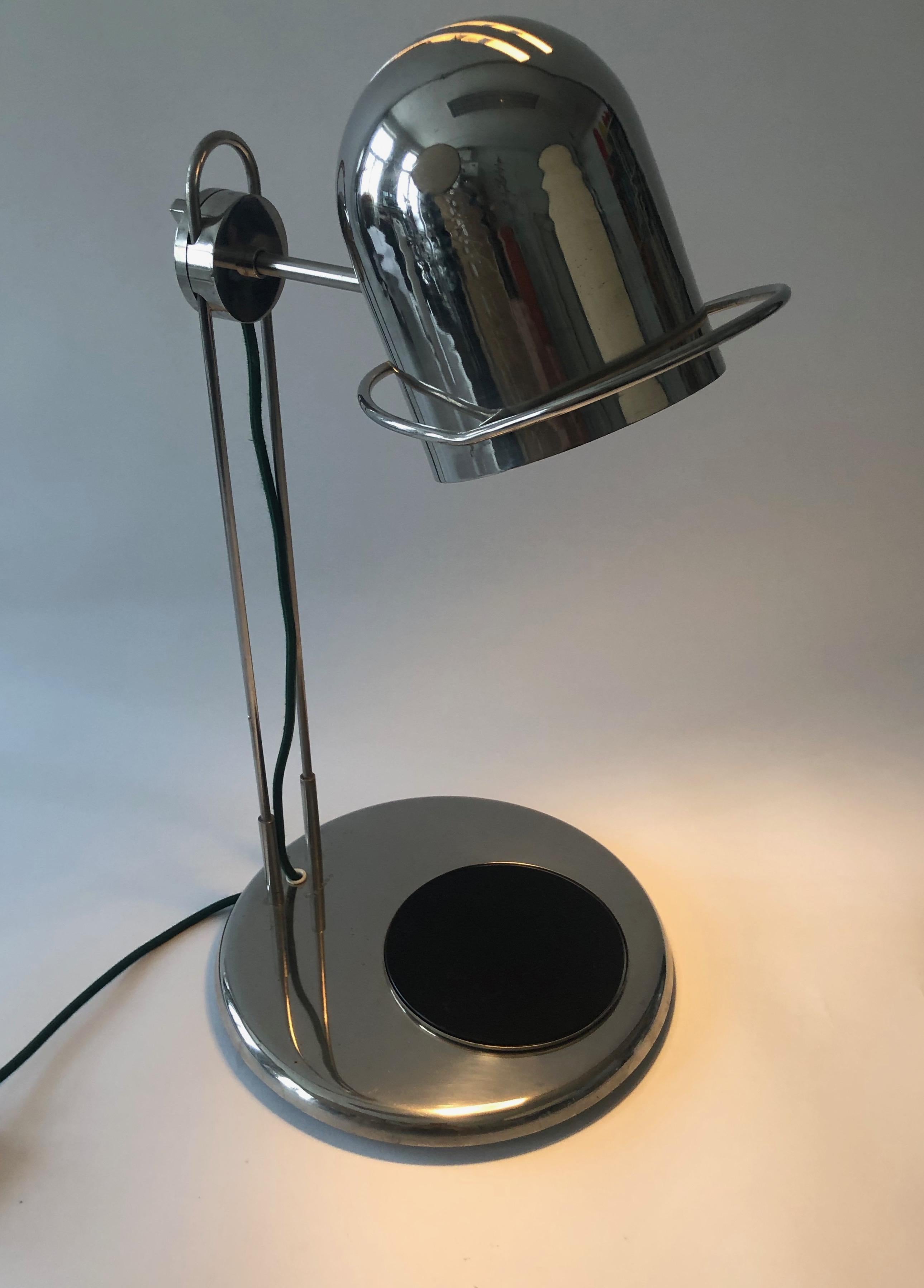 1970's, Chrome, Industrial Table Lamp from Helago, Czech Republic For Sale 5