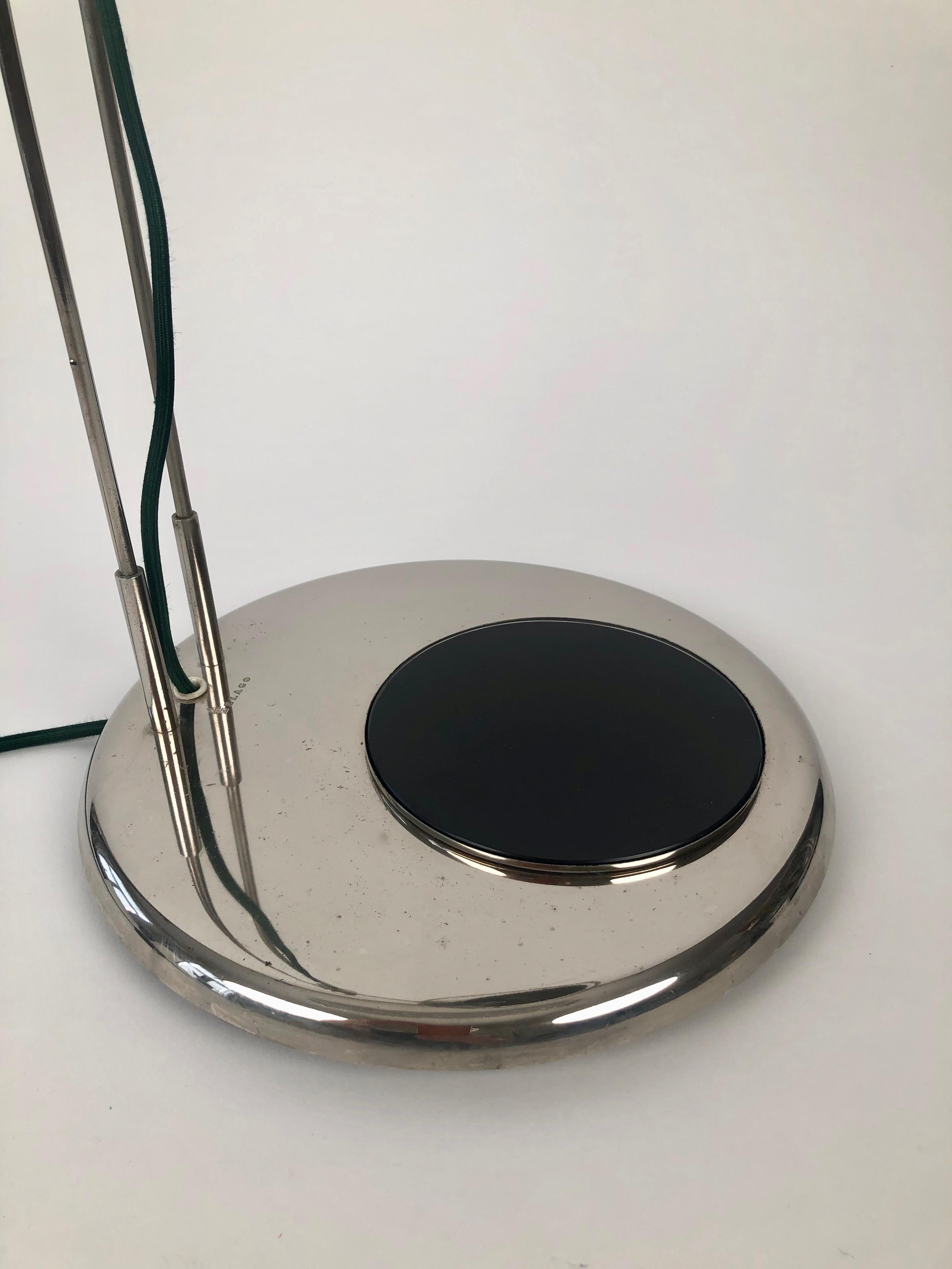 Lámpara de mesa industrial cromada de los años 70, Helago, República Checa Checo en venta