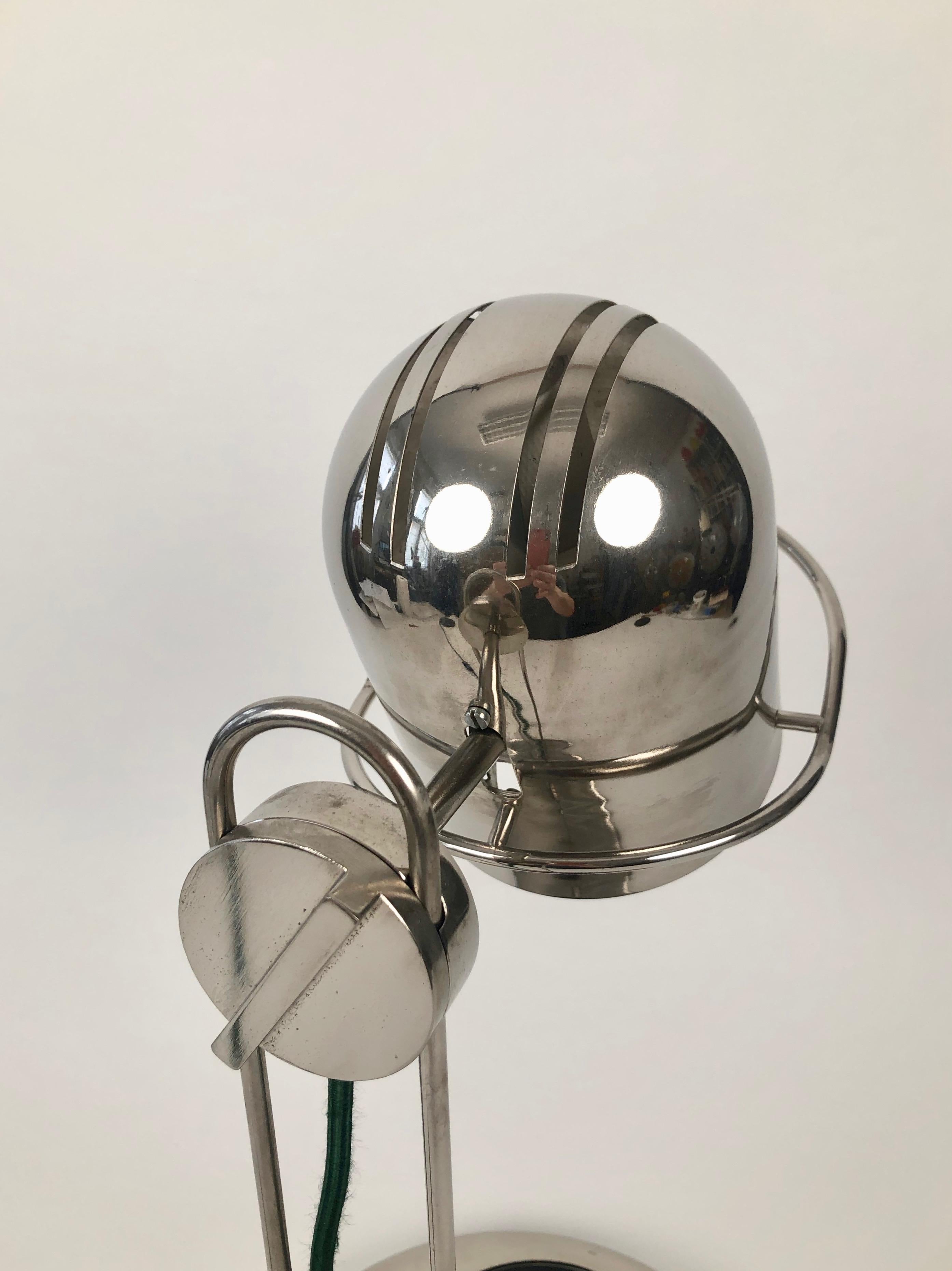 Metal 1970's, Chrome, Industrial Table Lamp from Helago, Czech Republic For Sale