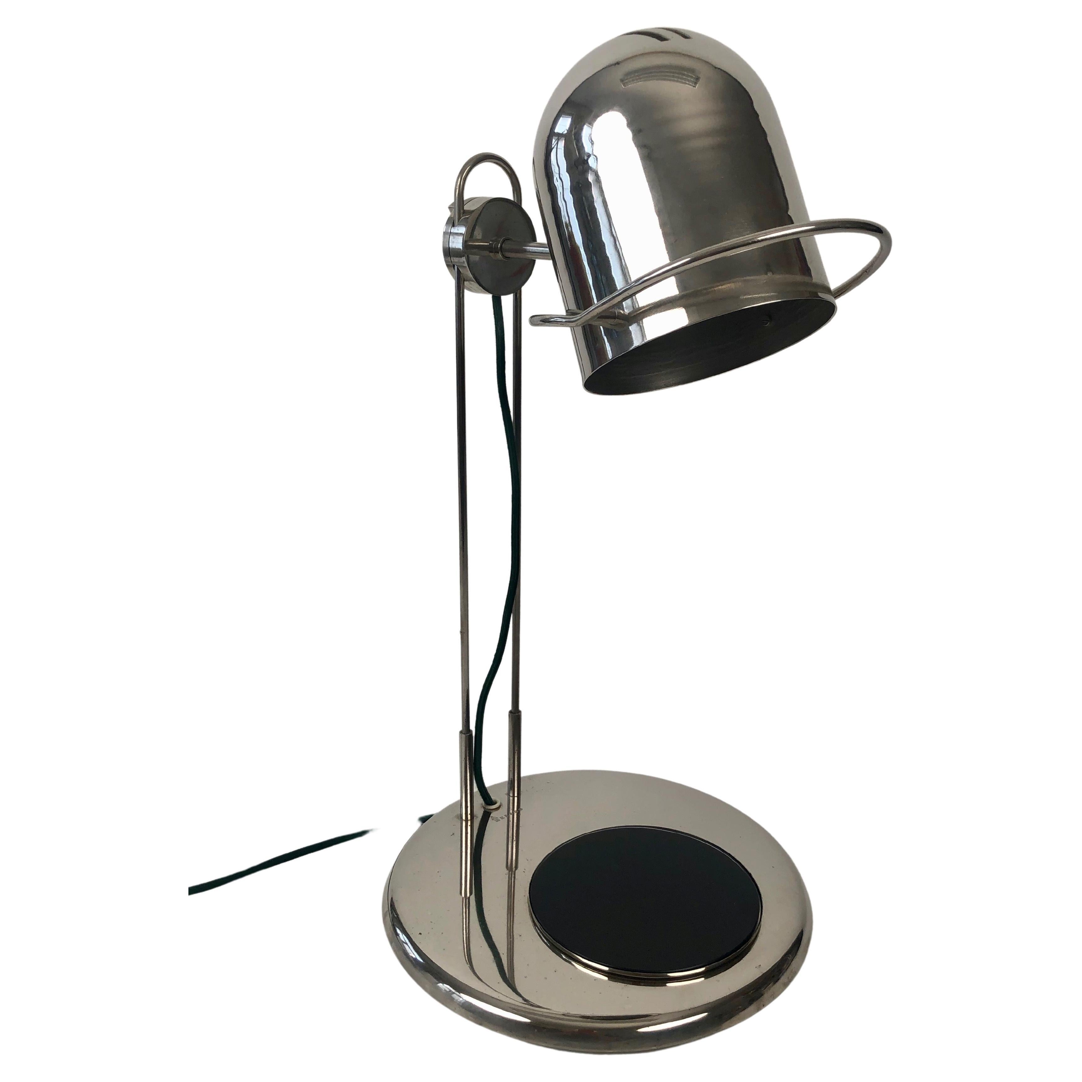 1970's, Chrome, Industrial Table Lamp from Helago, Czech Republic