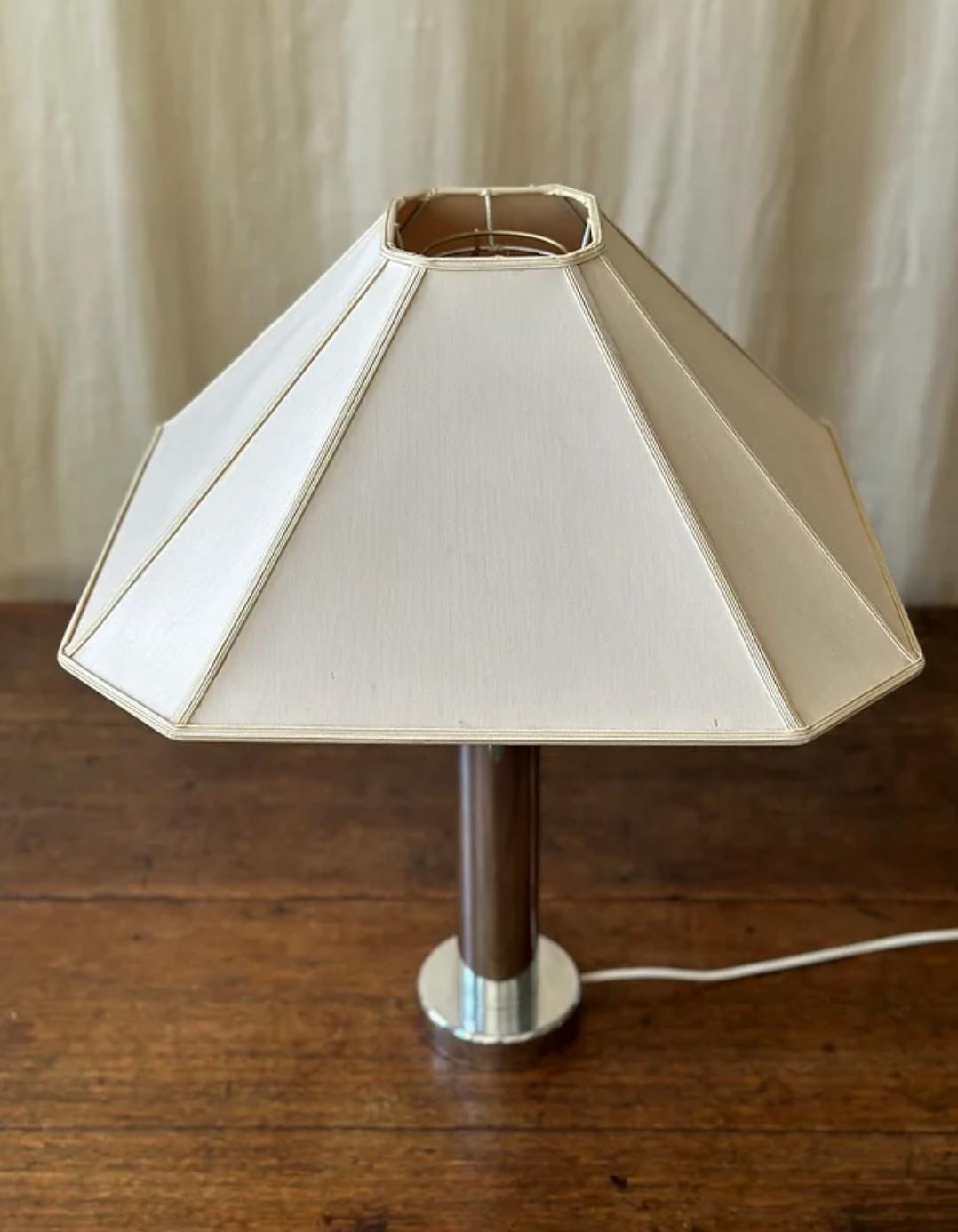 1970s Chrome Lamp & Shade, Lamp by Kosta Elarmatur 6