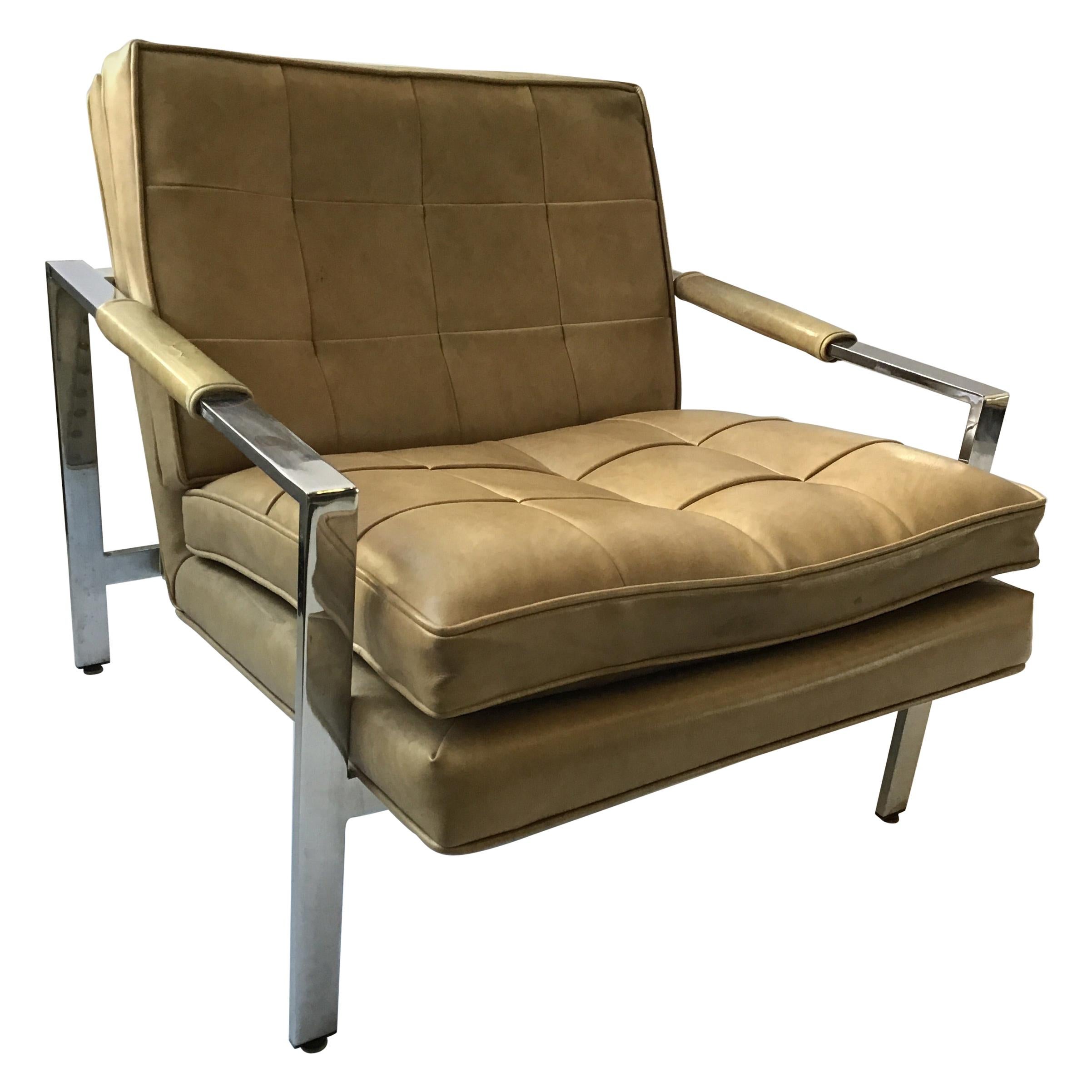 1970s Chrome Lounge Chair