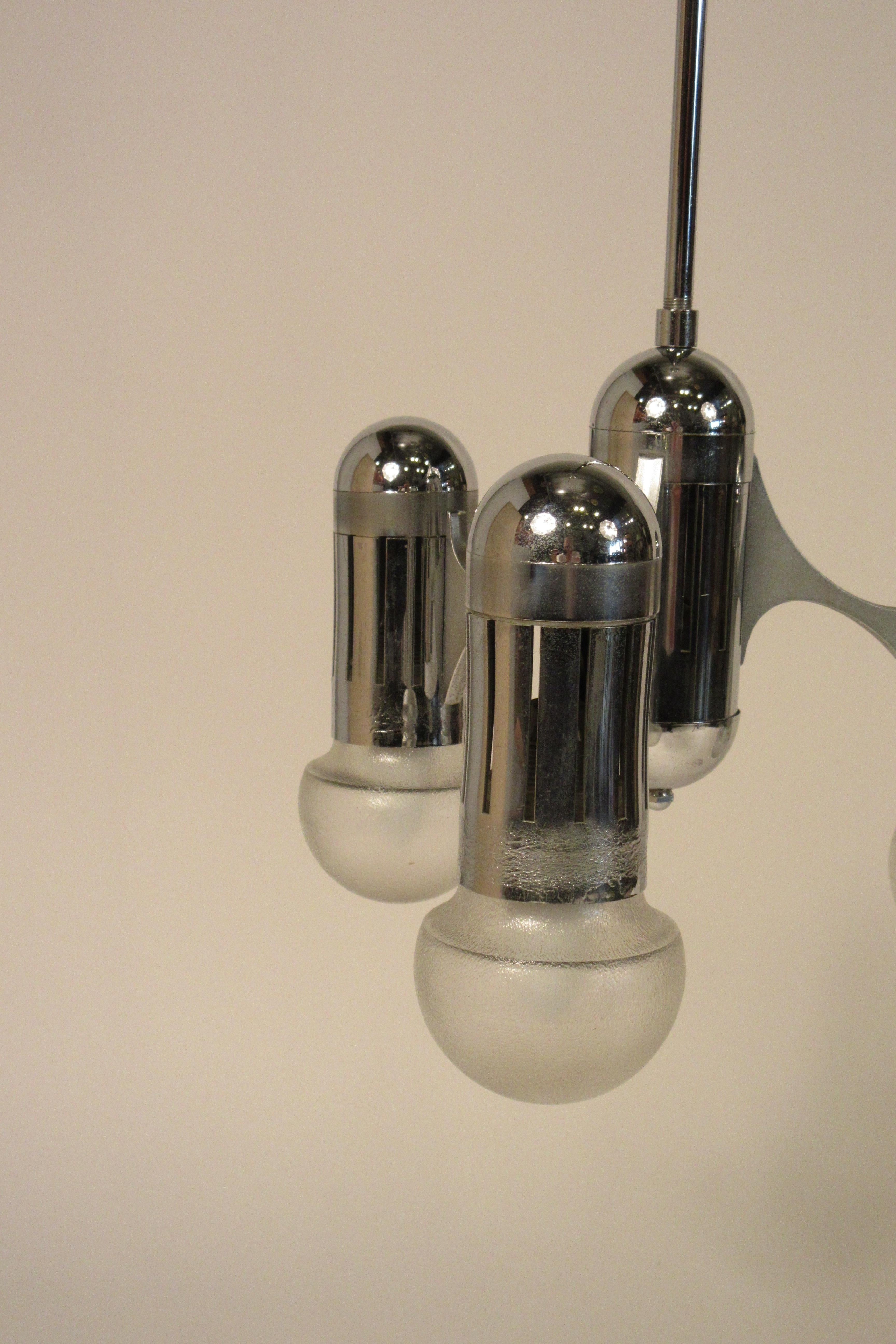1970s Chrome Machine Age Style Fixture For Sale 9
