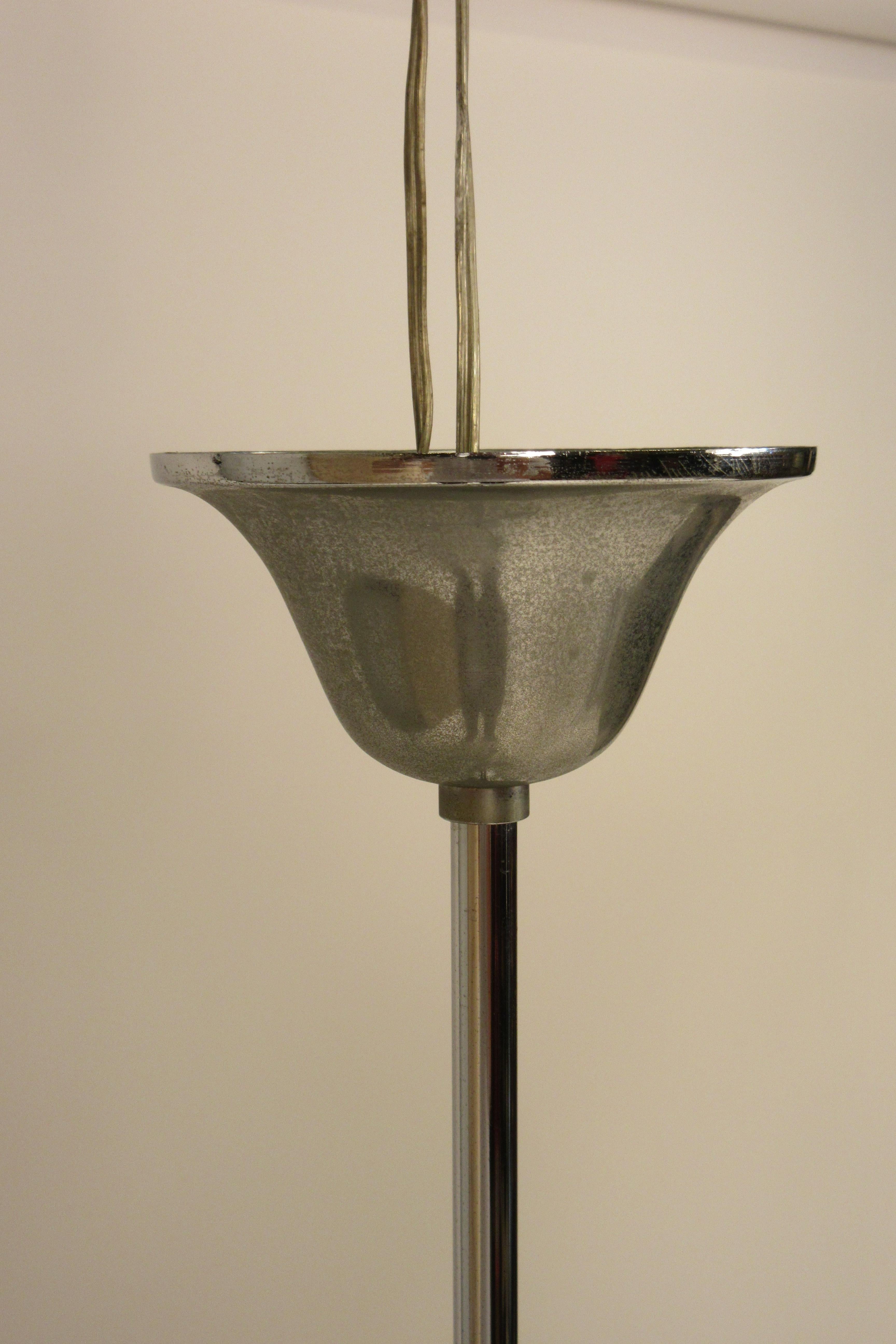 Luminaire de style ère de la machine chromé des années 1970 en vente 12