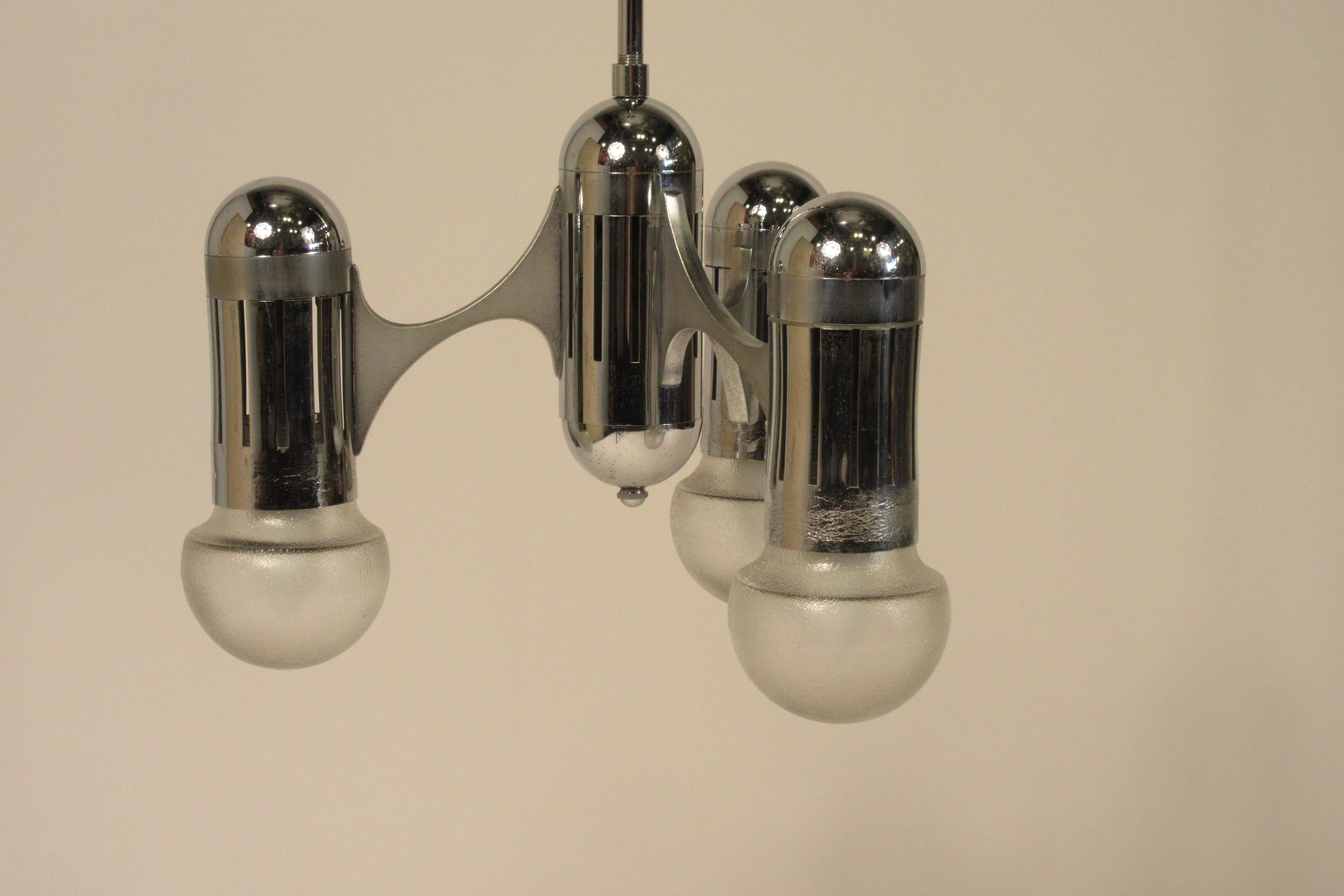 Late 20th Century 1970s Chrome Machine Age Style Fixture For Sale